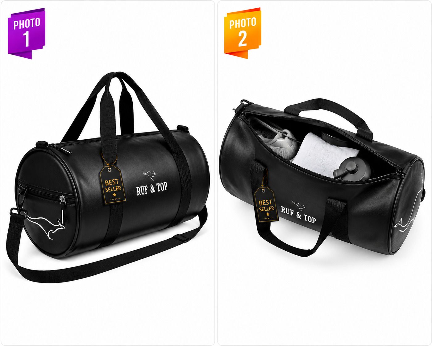 20 L Gym Duffel Bag - BEST BAG Style Look UrbanFlex Duffel Bag BEST SELLING BAG IN INDIA - Black-image-12