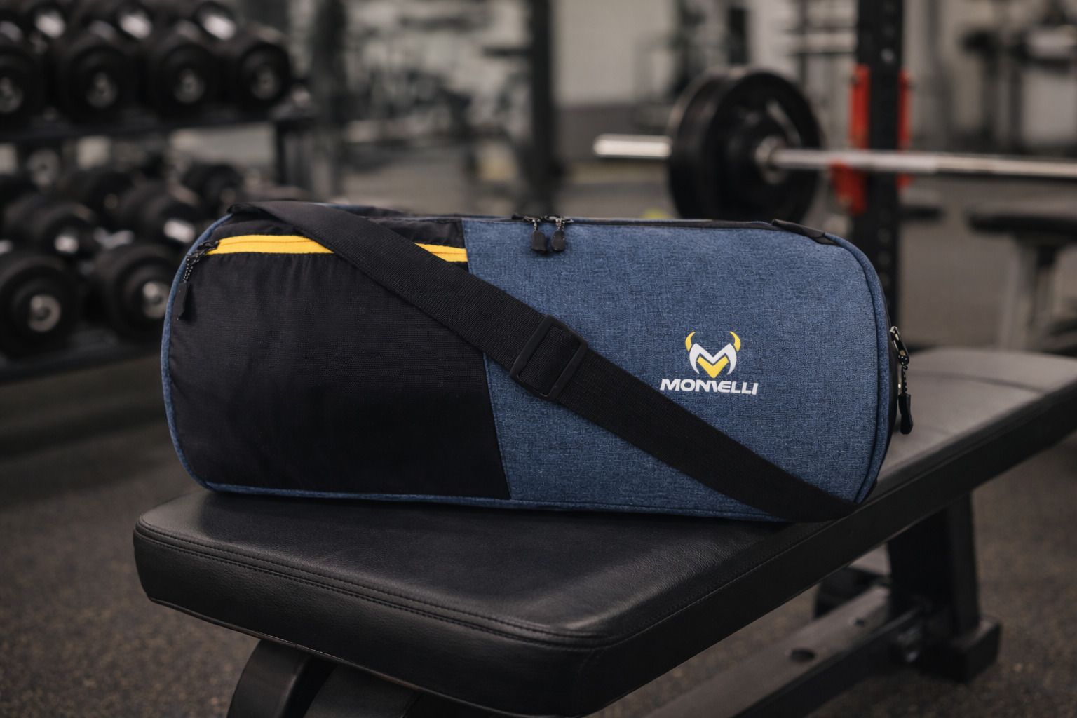 15 L Gym Duffel Bag - 2063_ BLACK_BLUE_FUSION BAG - Black, Blue-image-45