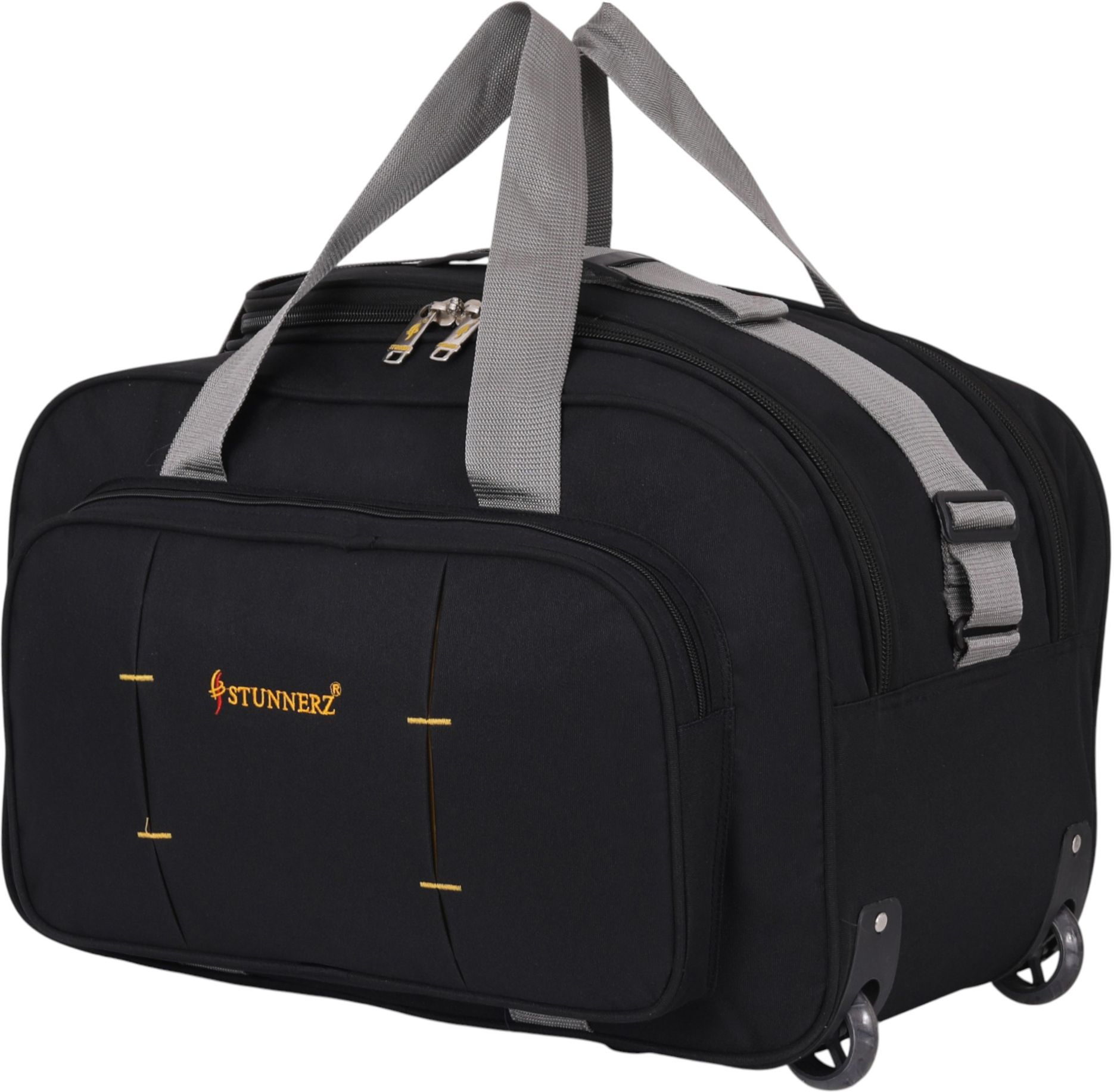 60 L Strolley Duffel Bag - - Premium Waterproof Laguauge Bag Duffel Bag For Tour & Travel Regular Capacity - Black - Large Capacity-image-38