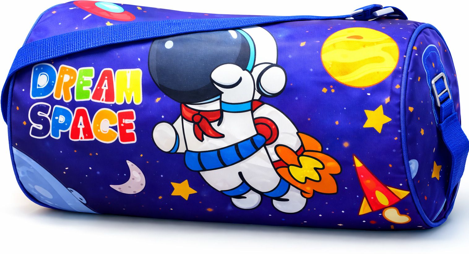 14 L Gym Duffel Bag - Duffle Bag with Space Print,Lightweight Waterproof Travel,Gym&School Bag for Kid - Multicolor