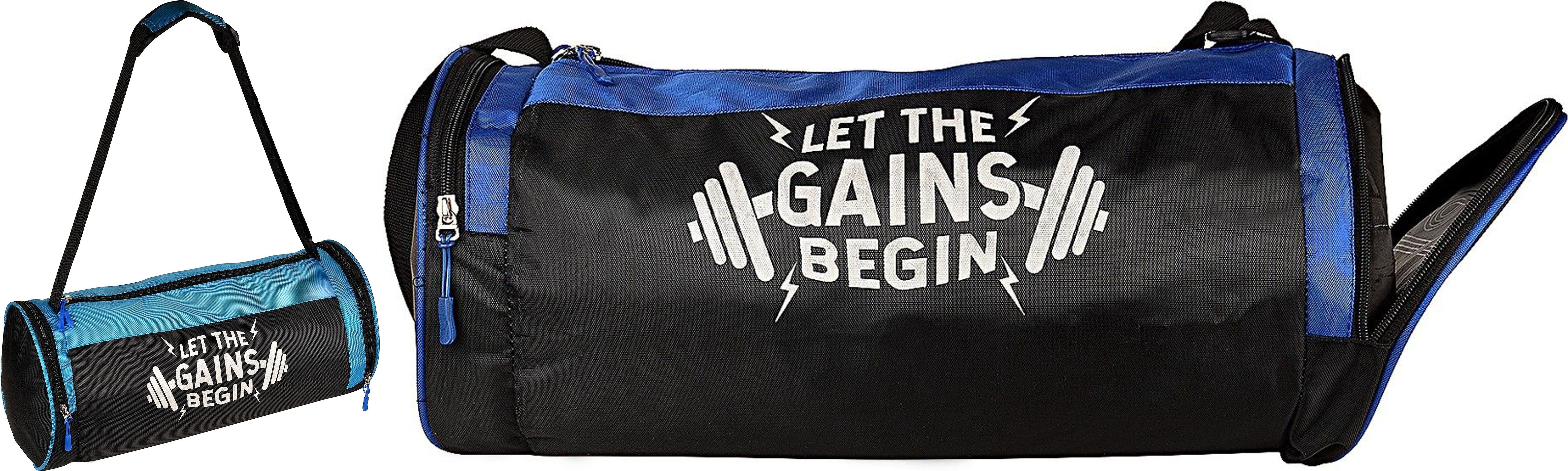 25 L Gym Duffel Bag - Let the Gain Begin Gym Bag - Blue, Purple-image-43
