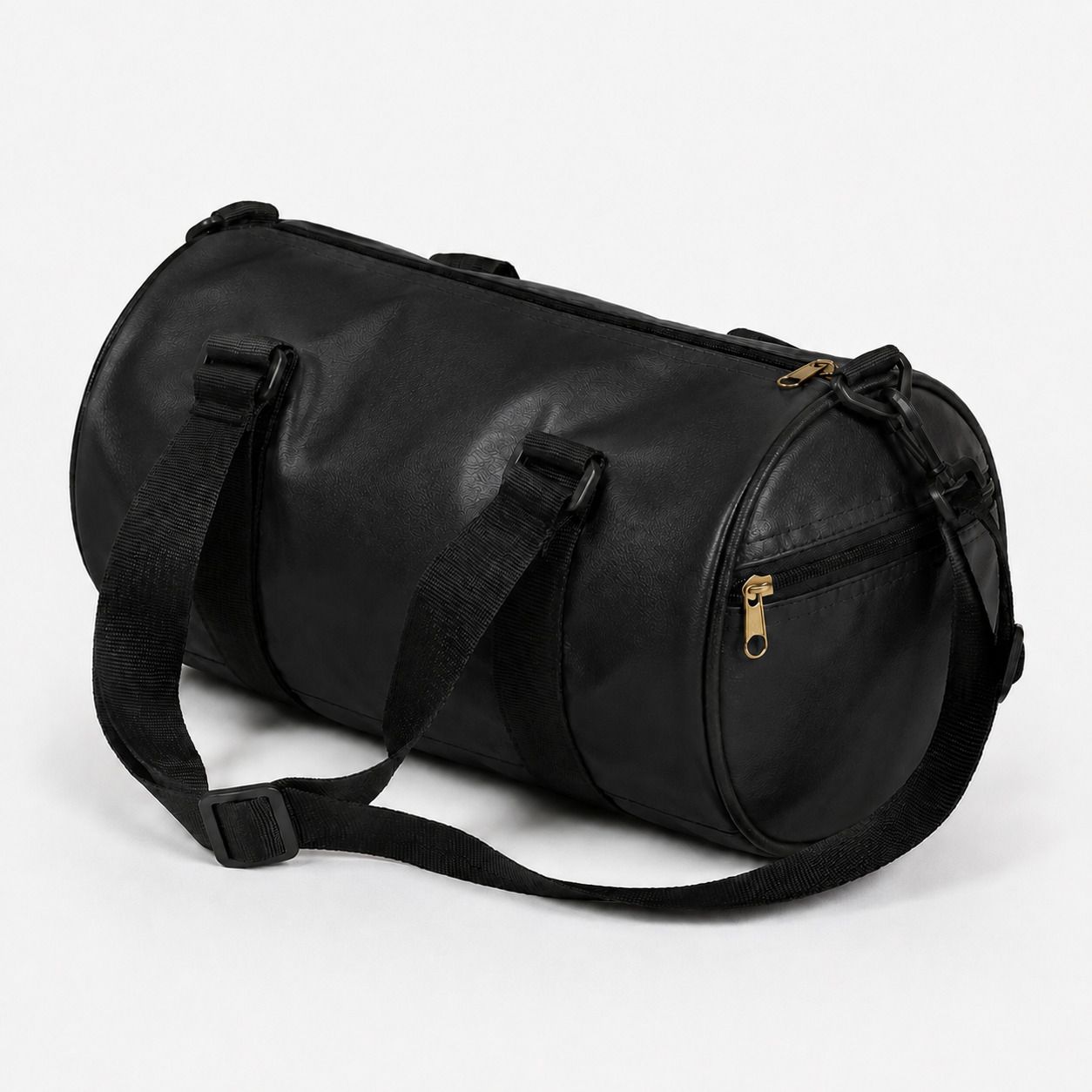 10 L Gym Duffel Bag - Premium Leatherette Gym Duffle Bag - Black-image-1