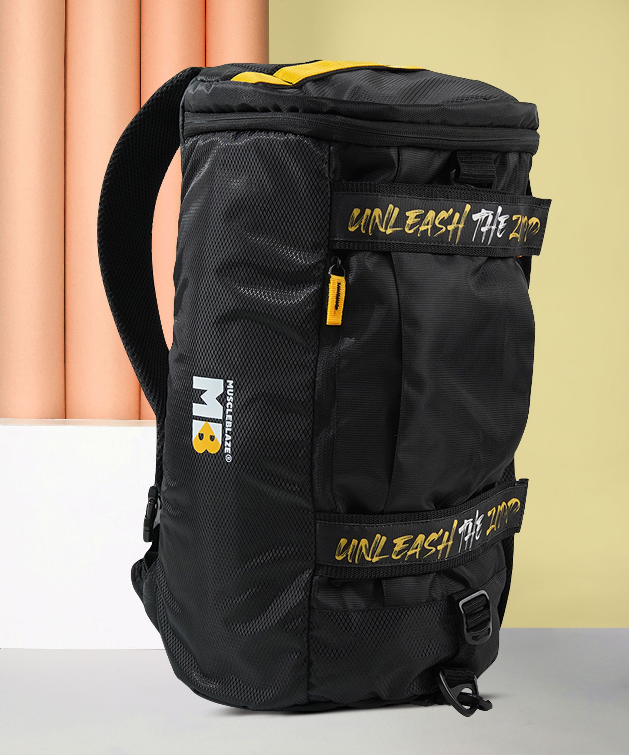 40 L Gym Duffel Bag - Hybrid Gym Bag cum Backpack, Duffle Bag - Black