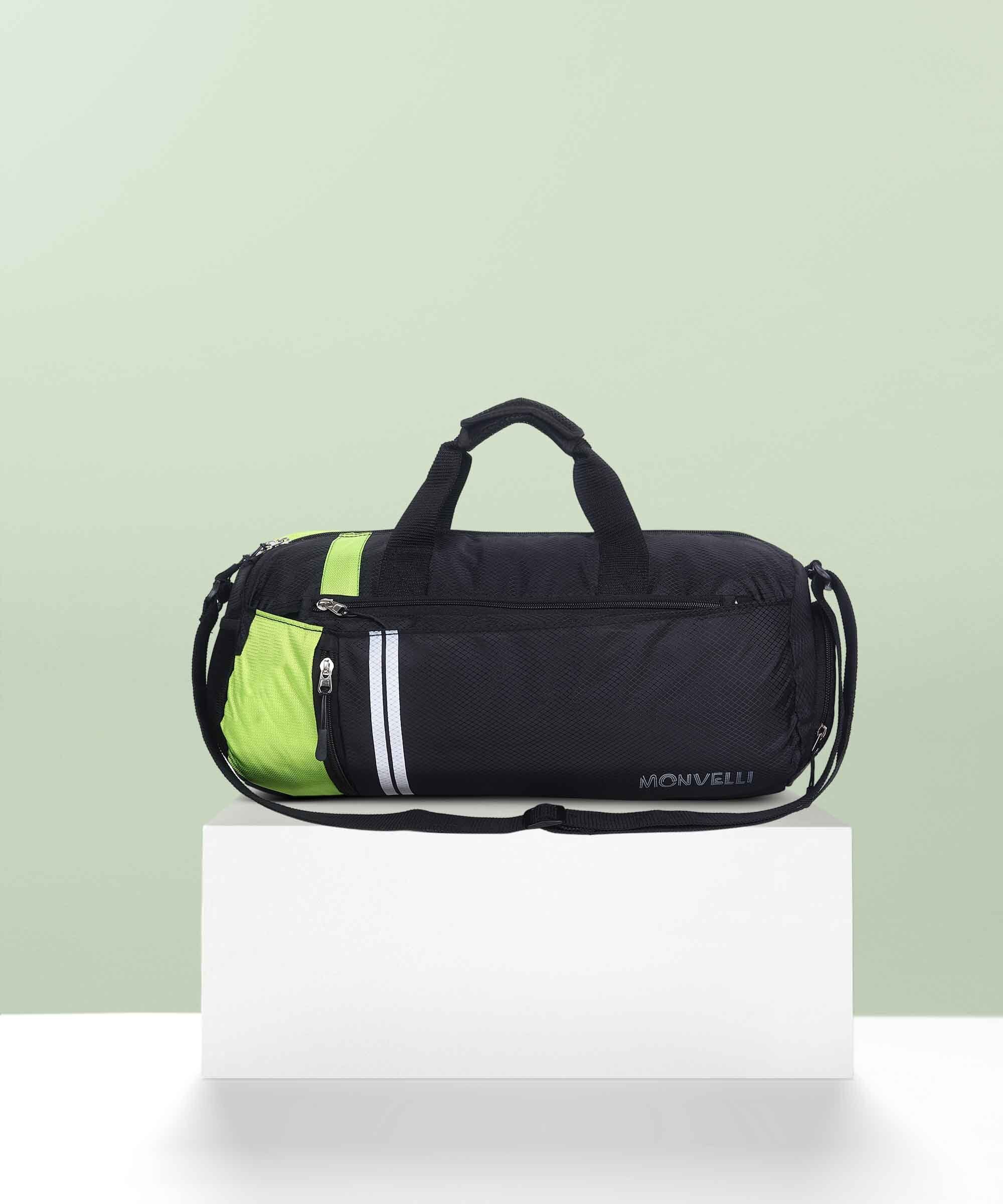 30 L Gym Duffel Bag - BEST IN CLASS BASIC DUFFLE SPORTS AND GYM BAG - Black, Green
