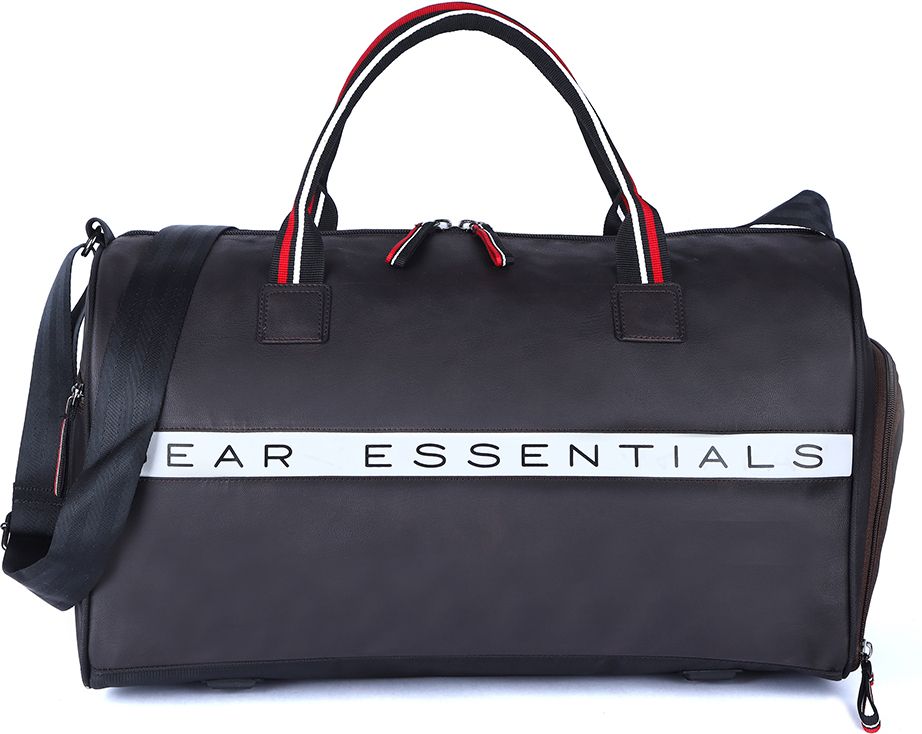 gear 27 L Gym Duffel Bag - ESSENTIALS FAUX LEATHER DUFFEL - Brown-picture-18