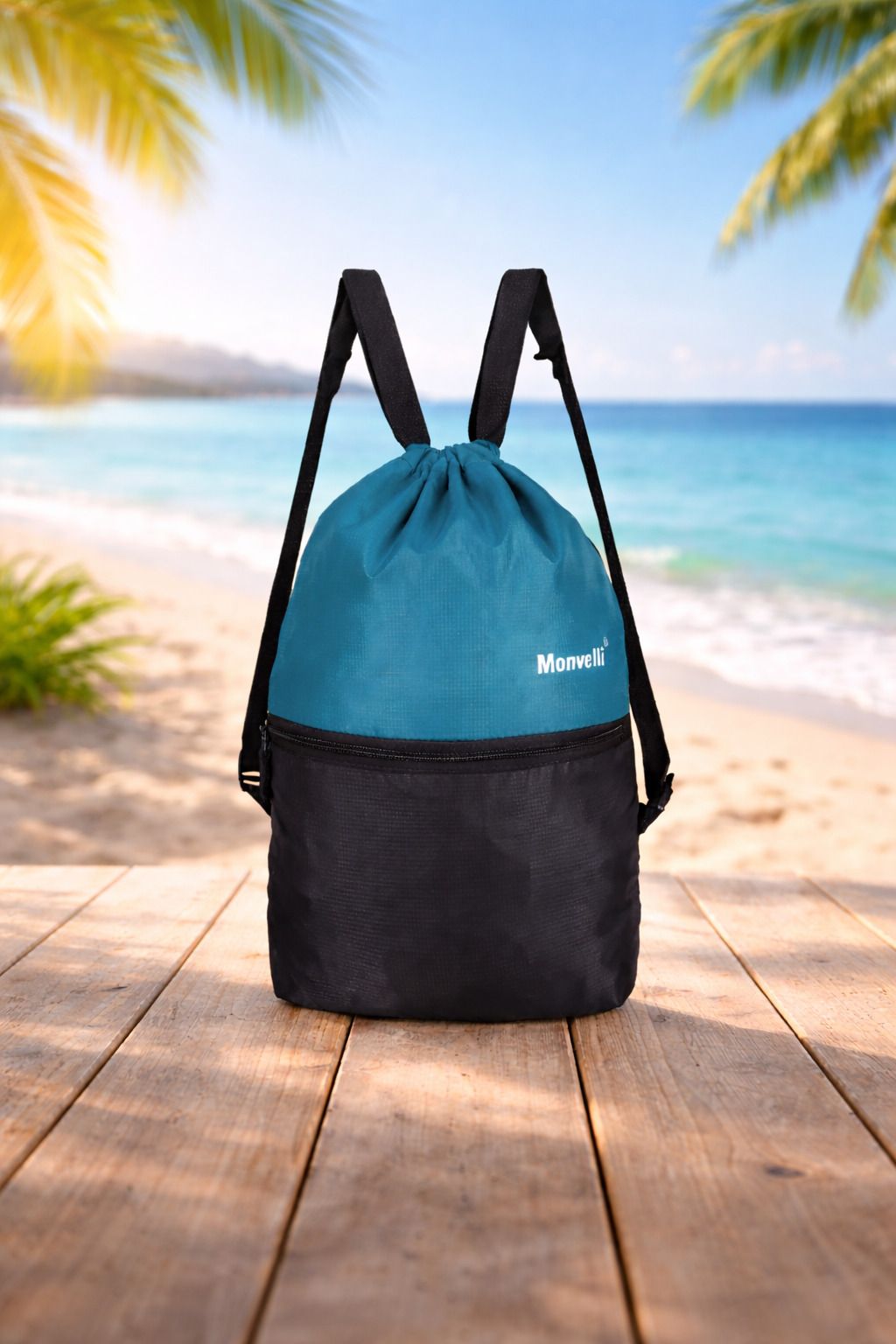 12 L Hand Duffel Bag - Drawstring backpack for girls and boys - Blue - Regular Capacity-image-1