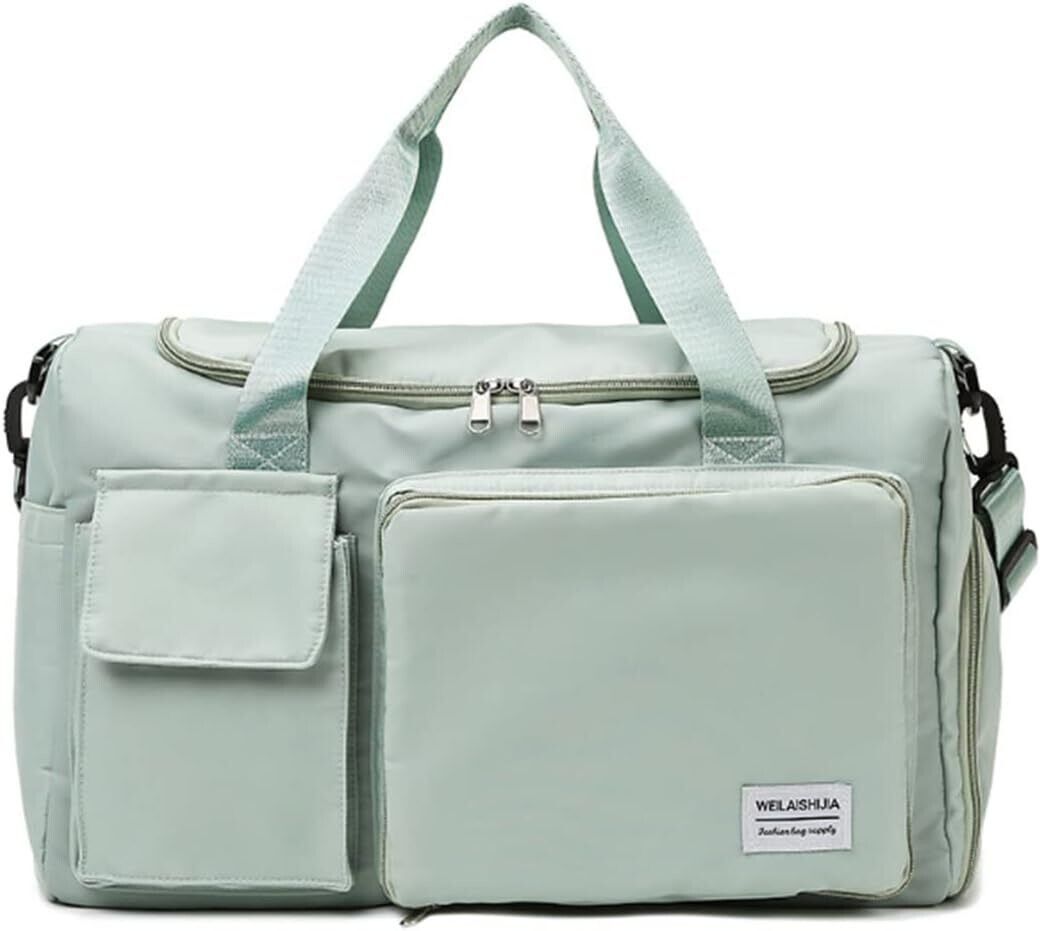 45 L Gym Duffel Bag - Gym bag 45L travel large capacity portable foldable bag, carry luggage - Green-image-5