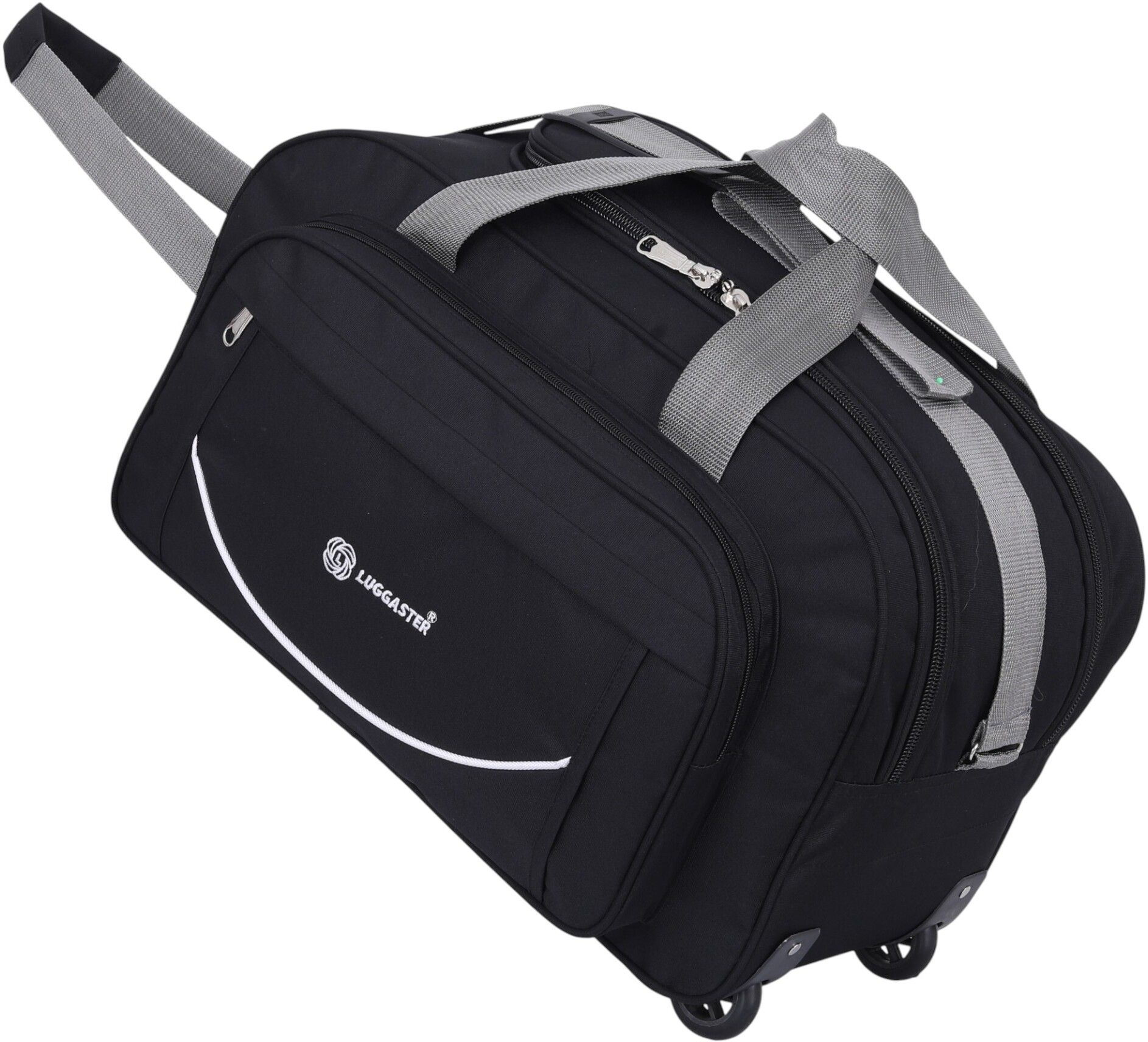 70 L Strolley Duffel Bag - 22 Inch Soft Luggage Duffel with Wheels | Easy Carry Travel Bag | - Black - Large Capacity-image-41