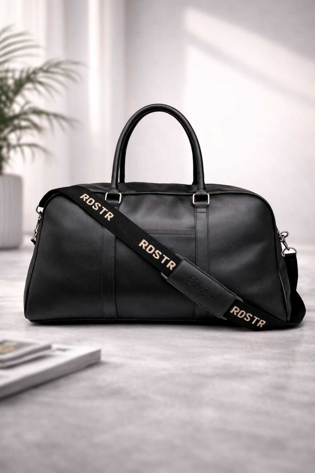 30 L Gym Duffel Bag - Stylish Weekender Travel Bag/Gym Sport Bag For Men & Women Duffle Without Wheels - Black-image-3