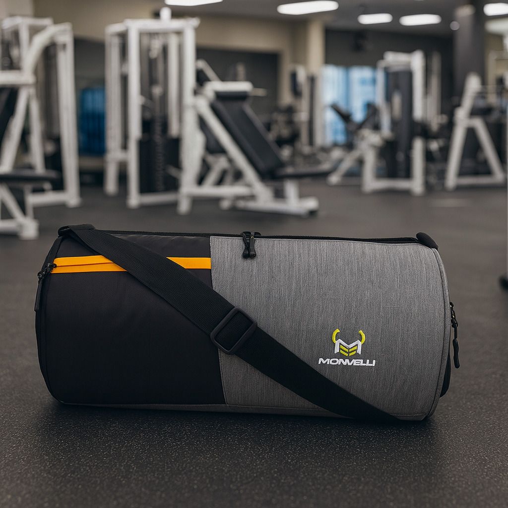 16 L Gym Duffel Bag - HYBRID DUFFLE BAG - Black, Grey