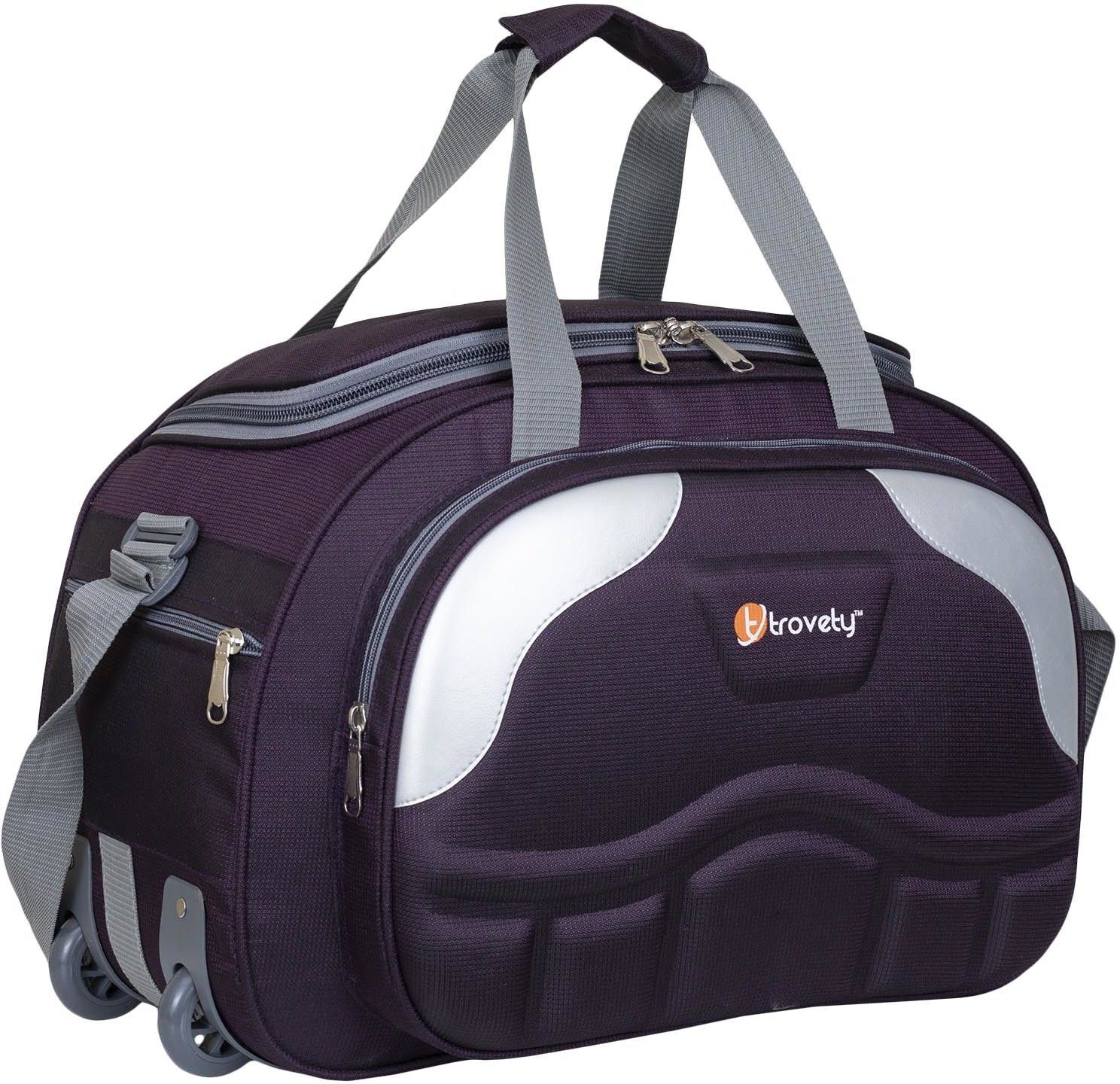 trovety 60 L Strolley Duffel Bag - DB-DD4 Travel Duffel Luggage Heavy Duty Bag - Purple - Large Capacity-picture-37