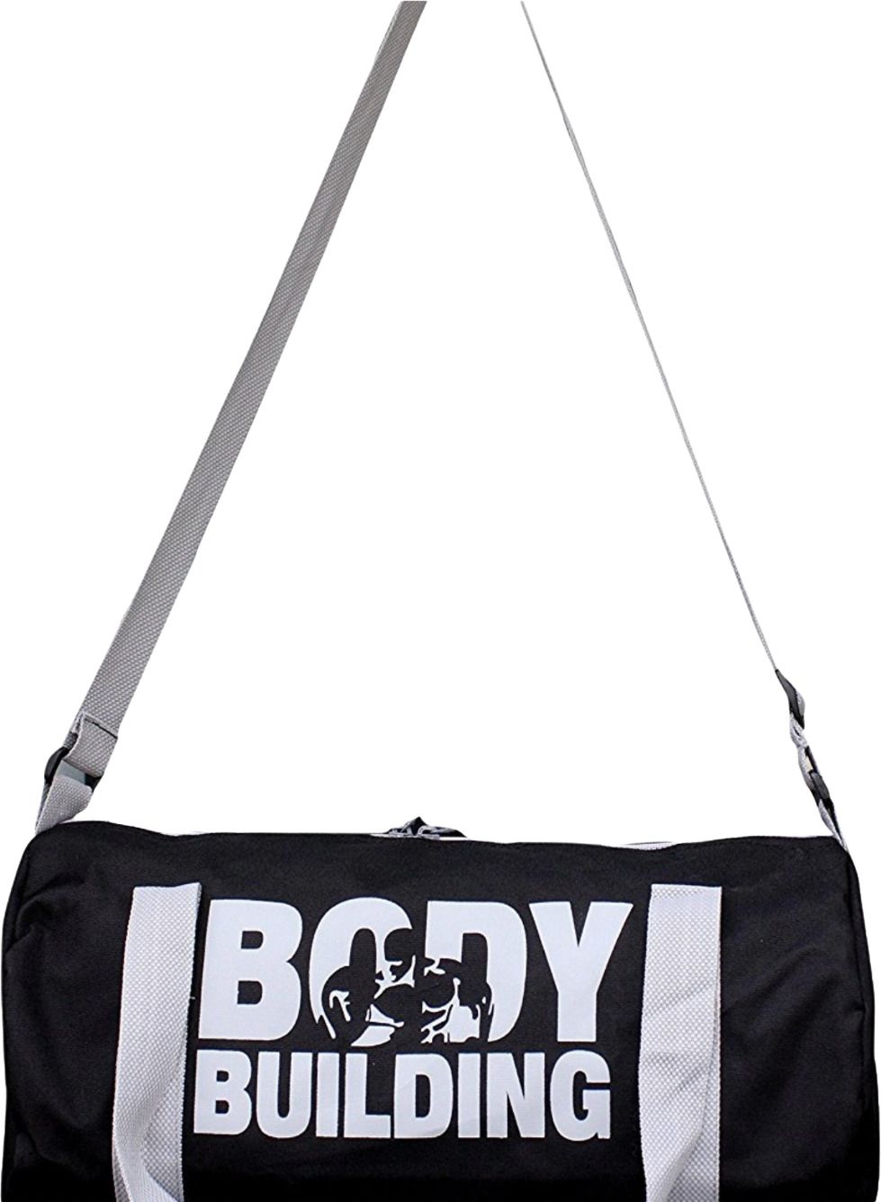 20 L Gym Duffel Bag - GYM BAG BODYBUILD LOGO (BLACK) - Black-image-4