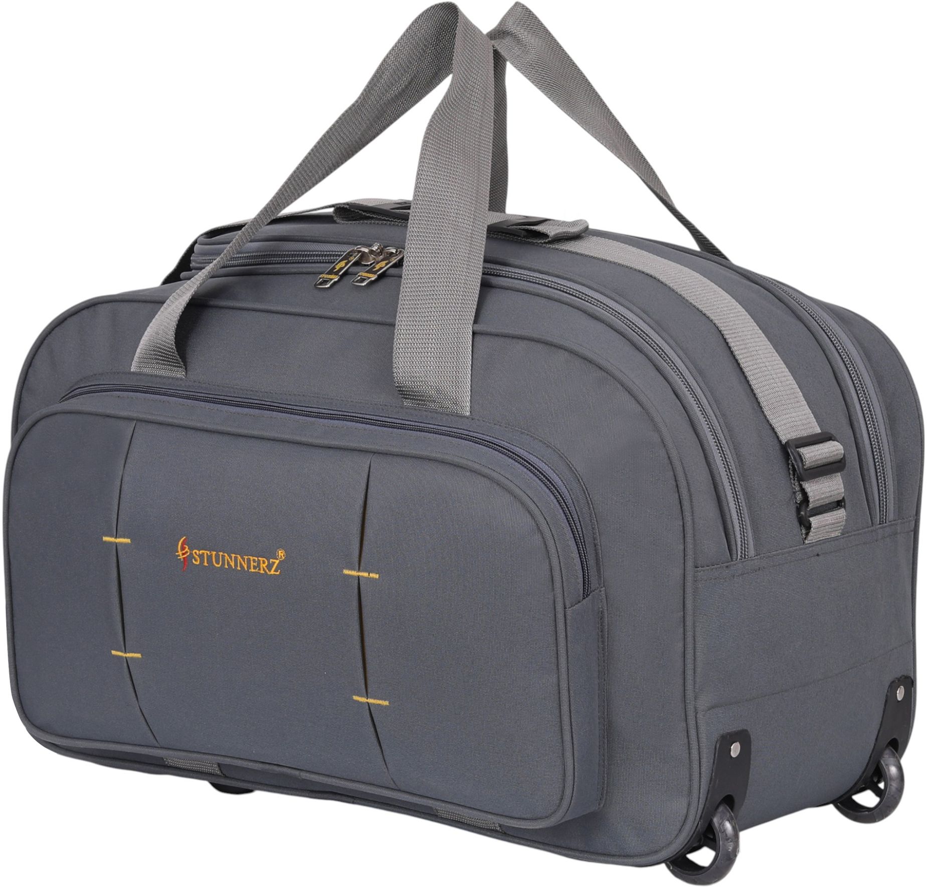 60 L Strolley Duffel Bag - - Premium Waterproof Laguauge Bag Duffel Bag For Tour & Travel Regular Capacity - Grey - Large Capacity-image-19