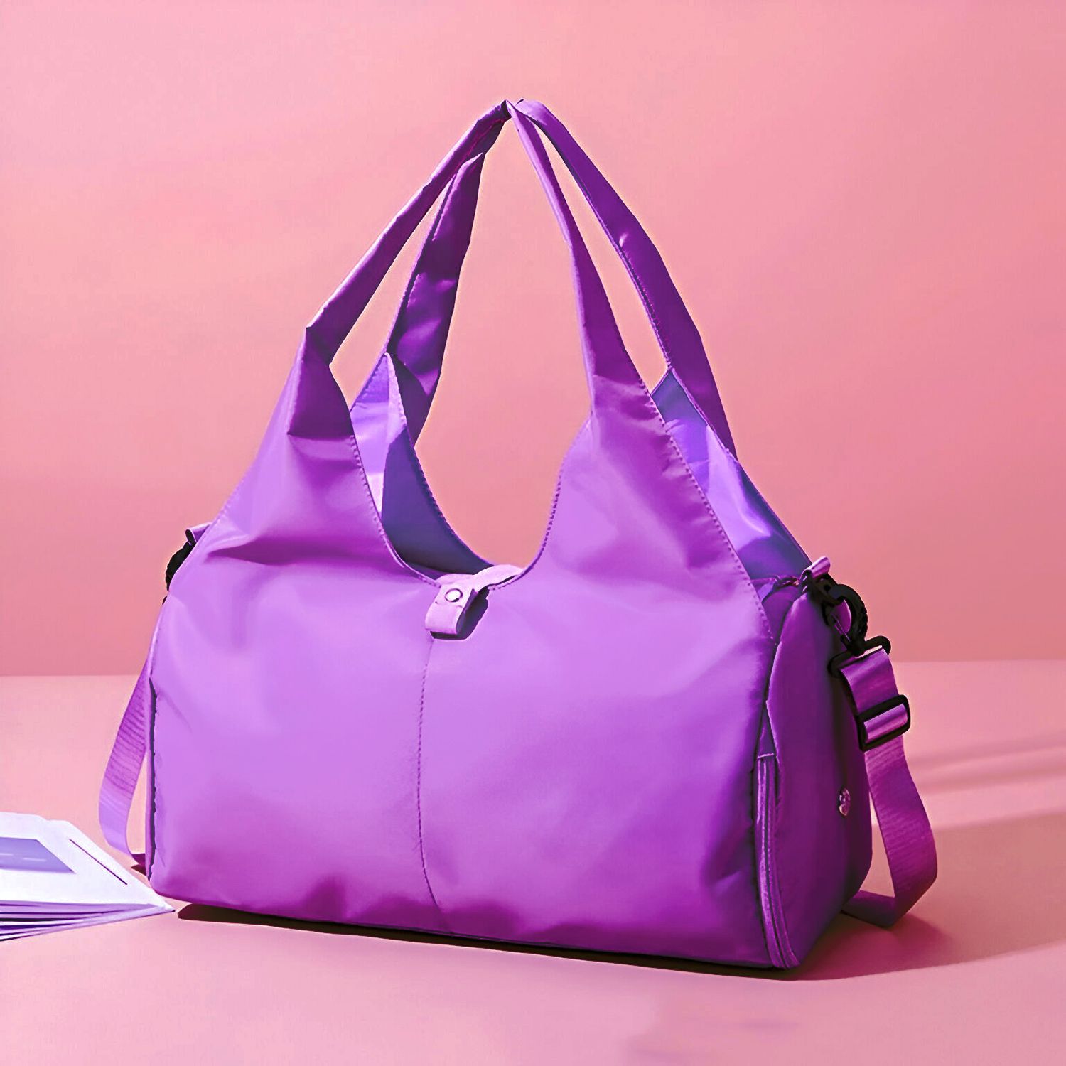 jublyn 25 L Gym Duffel Bag - Nylon Sport bag multifunction fitness training yoga duffle bag - Purple-picture-15