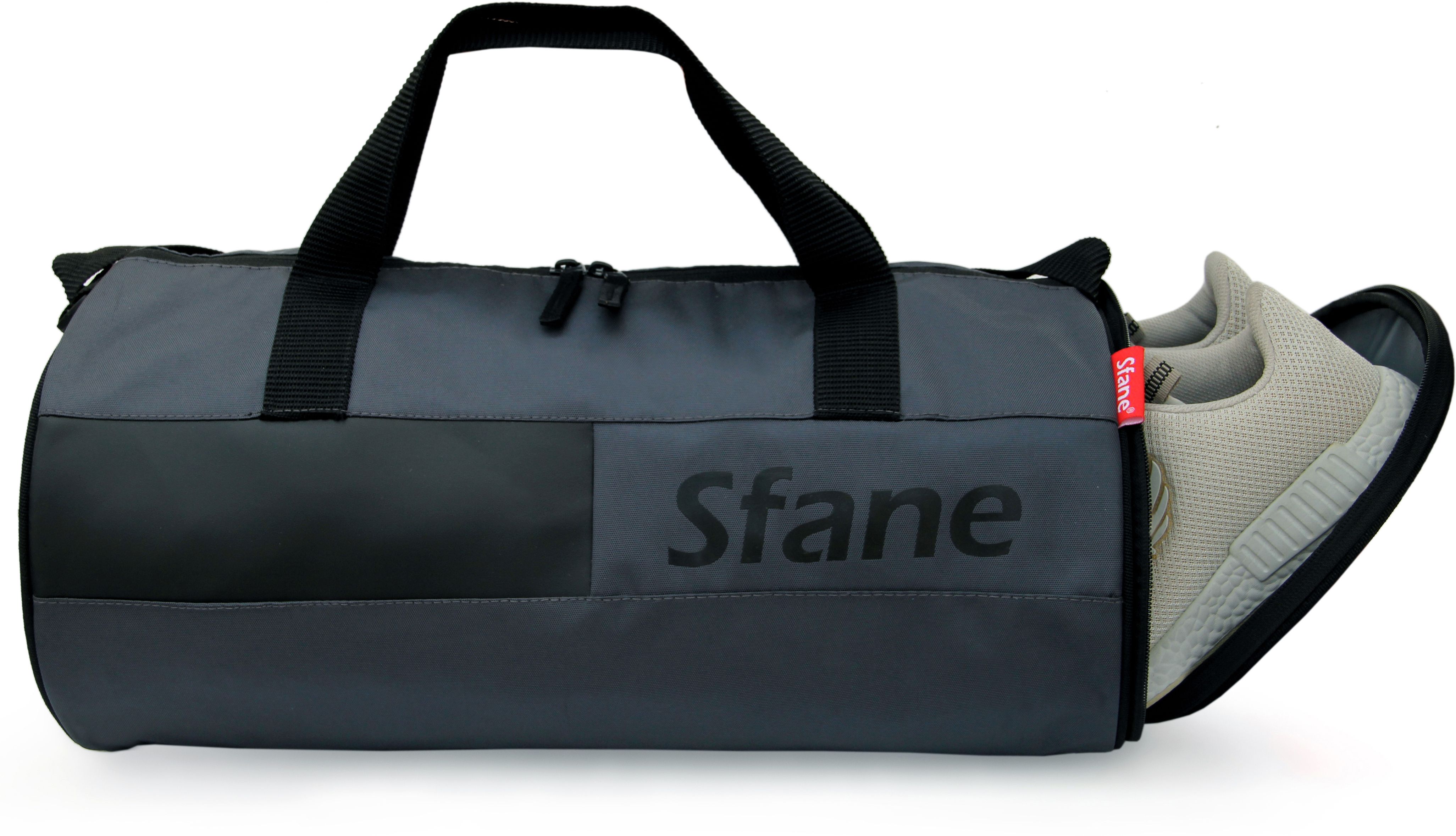 21 L Gym Duffel Bag - Men & Women Grey Sports Duffel/Travel Gym Bag - Black, Grey-image-38
