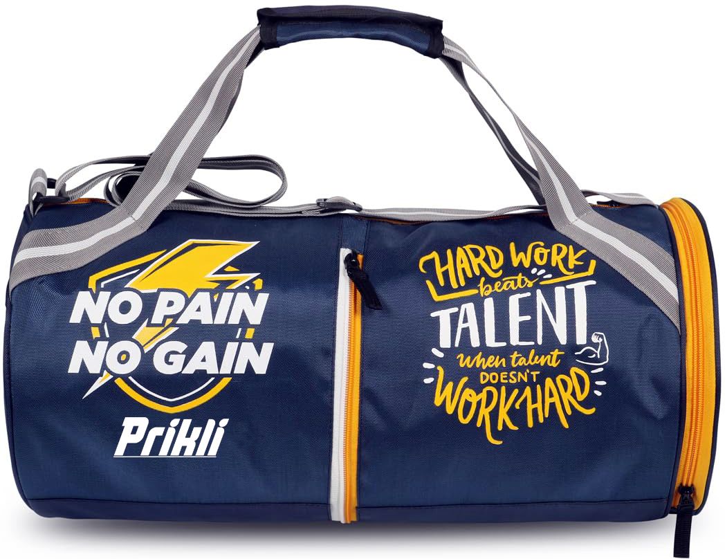 50 L Gym Duffel Bag - Gym Bag for Men & Women Sports Bag / Kit Bag with Shoes Compartment duffel bag - Blue-image-45