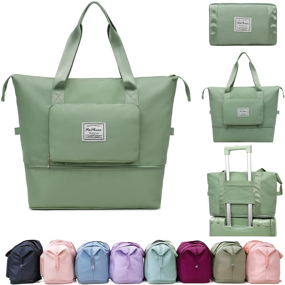 ecobsy 45 L Hand Duffel Bag - Travel Bags Women Duffle Bags for Women Luggage Foldable Vanity Traveling Bag - Green - Large Capacity-picture-13