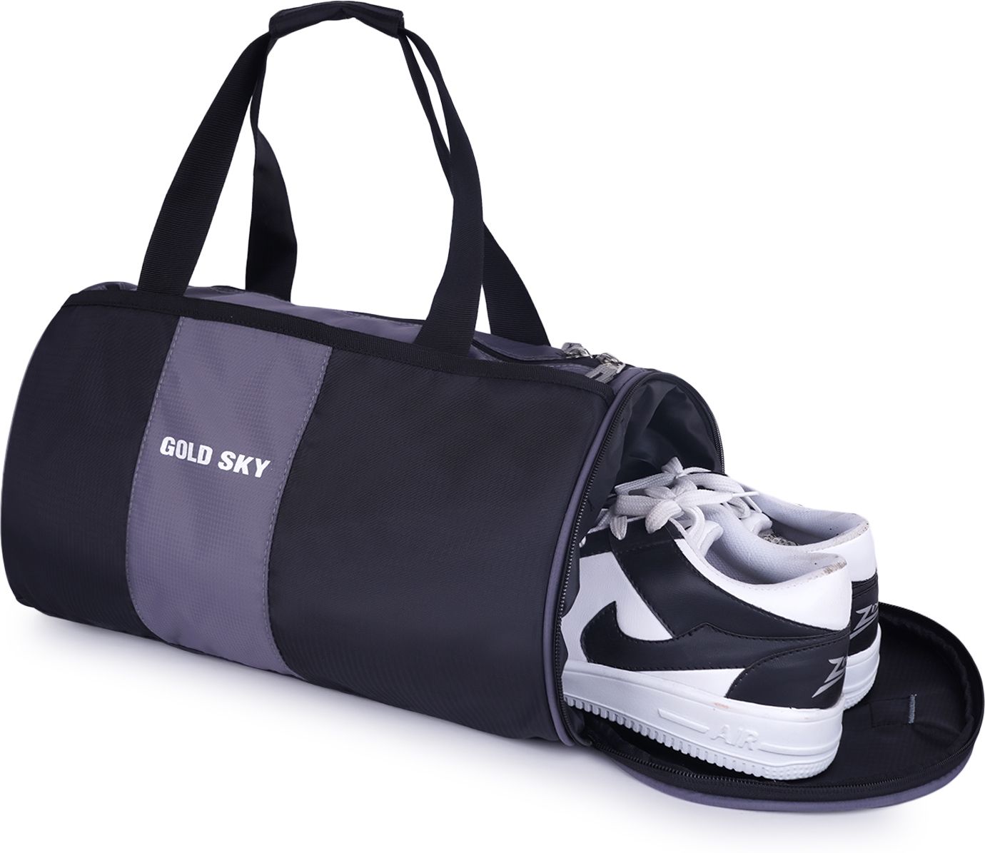 gold sky 25 L Gym Duffel Bag - Gym & Travel Duffel Bag For Men & Women Sports / Kit with Shoes Compartment - Grey-picture-20