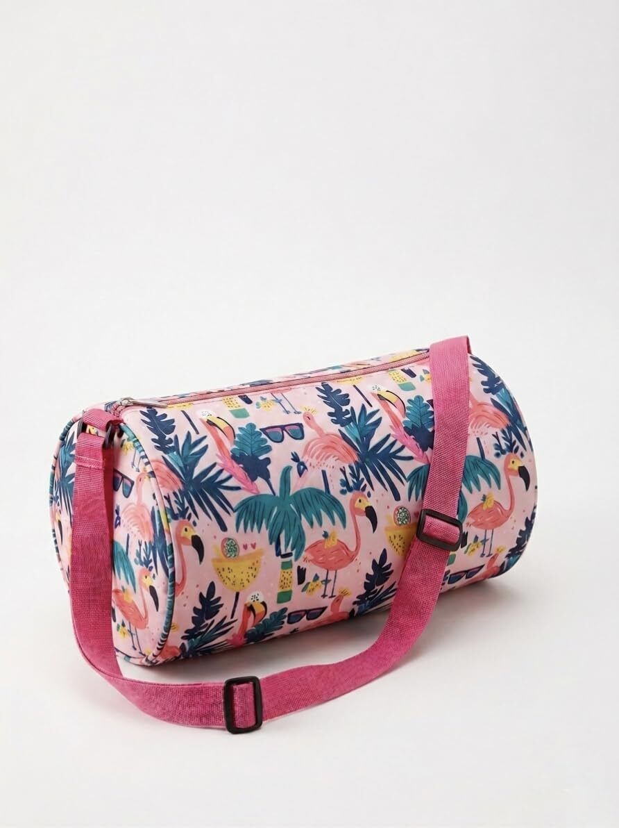 12 L Hand Duffel Bag - Cartoon Theme Kids Duffle Bag Lightweight Shoulder Travel Carry Bag - Peach - Regular Capacity-image-31