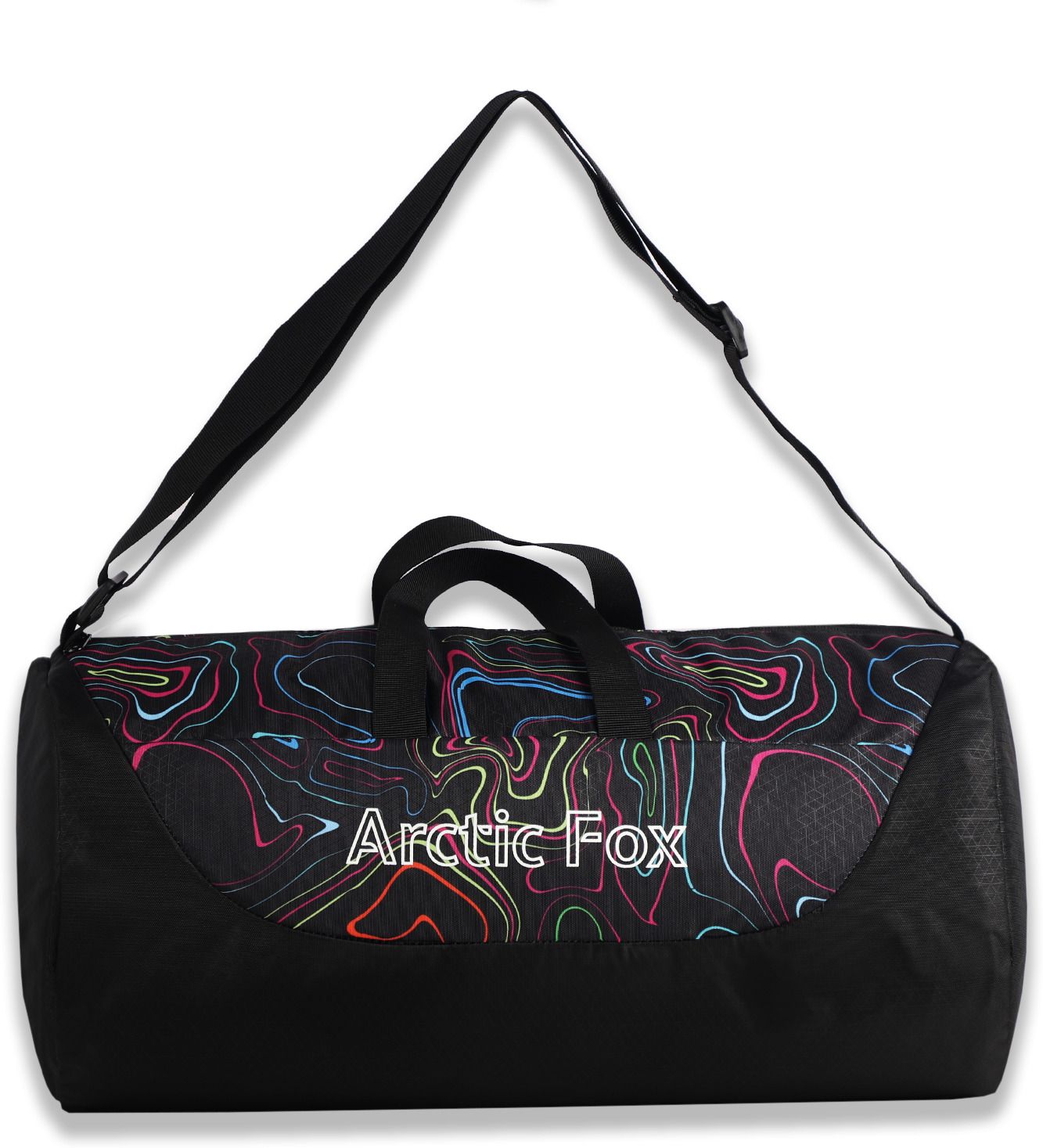 24 L Gym Duffel Bag - E Barrel Lines Black - Black-image-2