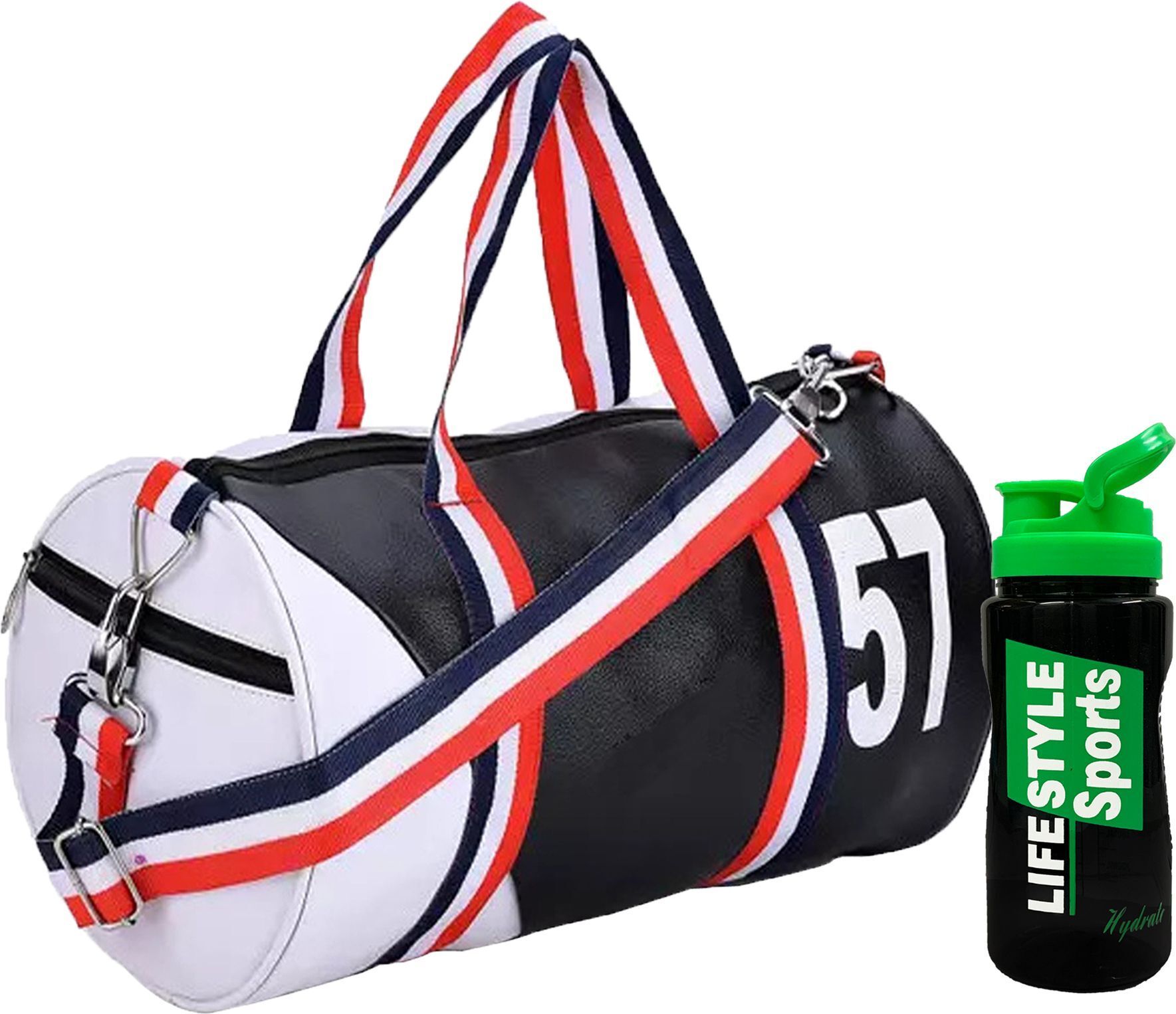 cool indians 20 L Gym Duffel Bag - Gym Bag Combo With Protein Gallon Bottle Sports Gym Bag Shaker Home Gym Kit - Black, Green-picture-48