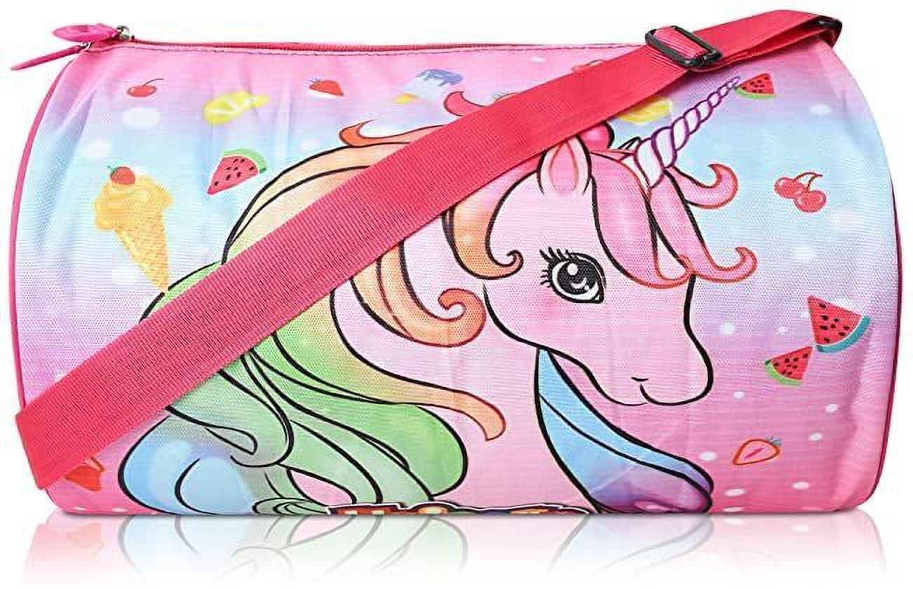 20 L Gym Duffel Bag - Polyester 14 inch Travel, Sports Duffle Bag for Kids Printed Bag - Peach-image-5