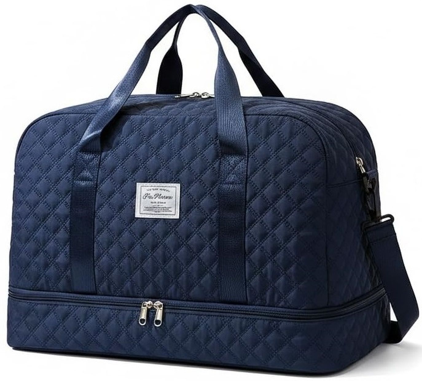 homfel 37 L Gym Duffel Bag - Nylon Travel Duffle Bag | Weekender Gym Bag with Back Zipper Pocket - Blue-picture-11