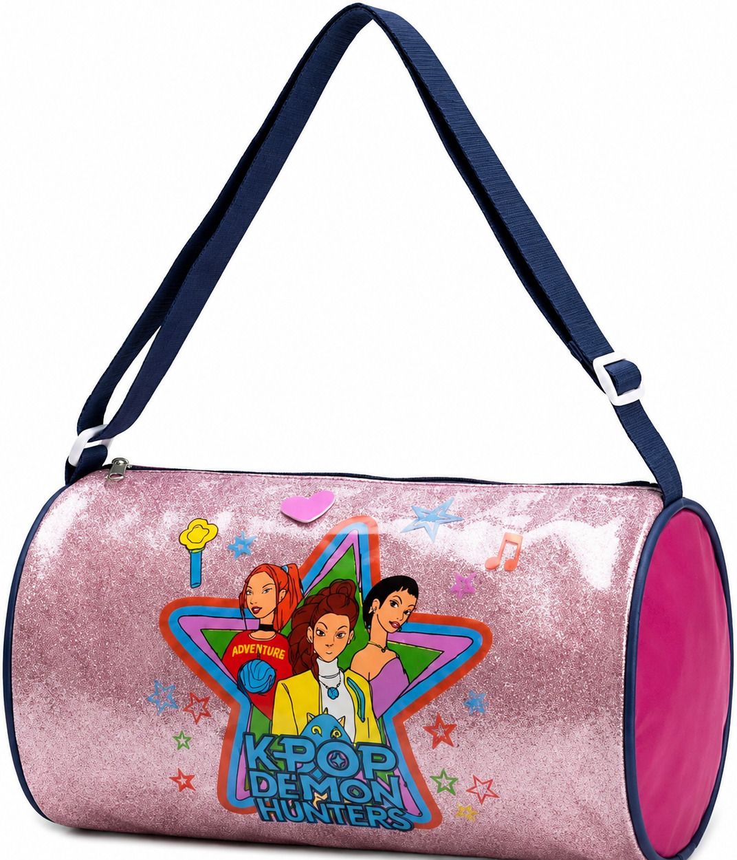 10 L Gym Duffel Bag - K-Pop Glitter Kids Duffel Bag for Girls | Travel Bag, Swimming, Picnic, Cabin - Pink, Blue-image-22