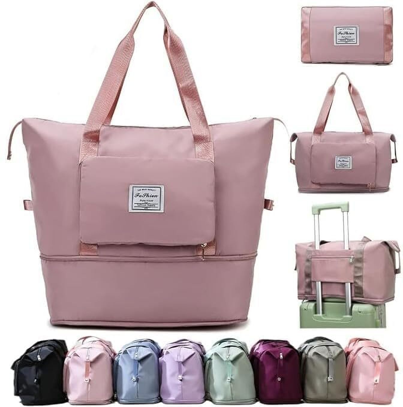 ecobsy 45 L Hand Duffel Bag - Travel Bags Women Duffle Bags for Women Luggage Foldable Vanity Traveling Bag - Pink - Large Capacity-picture-17