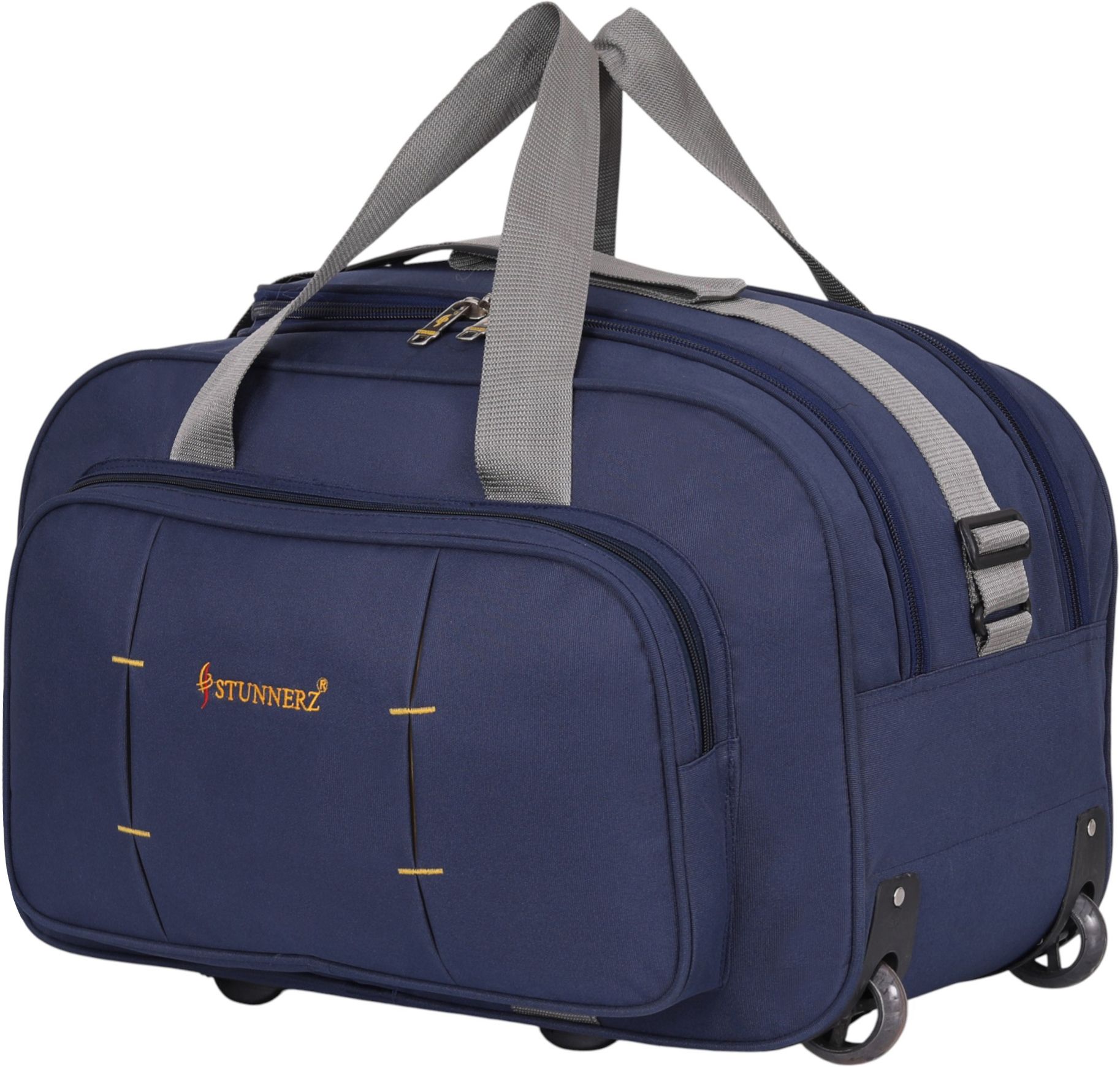 60 L Strolley Duffel Bag - - Premium Waterproof Laguauge Bag Duffel Bag For Tour & Travel Regular Capacity - Blue - Large Capacity-image-39