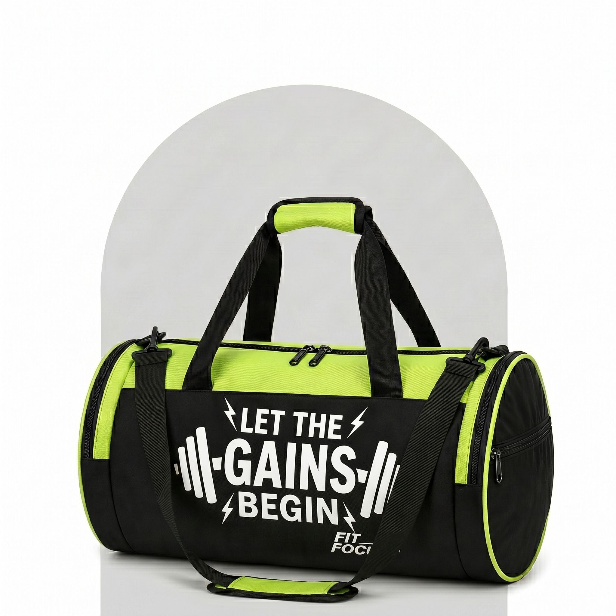 20 L Gym Duffel Bag - Premium Duffle bag /Shoulder & Gym Leather Bag For Gym Backpack (Messenger Bag) - Green-image-2