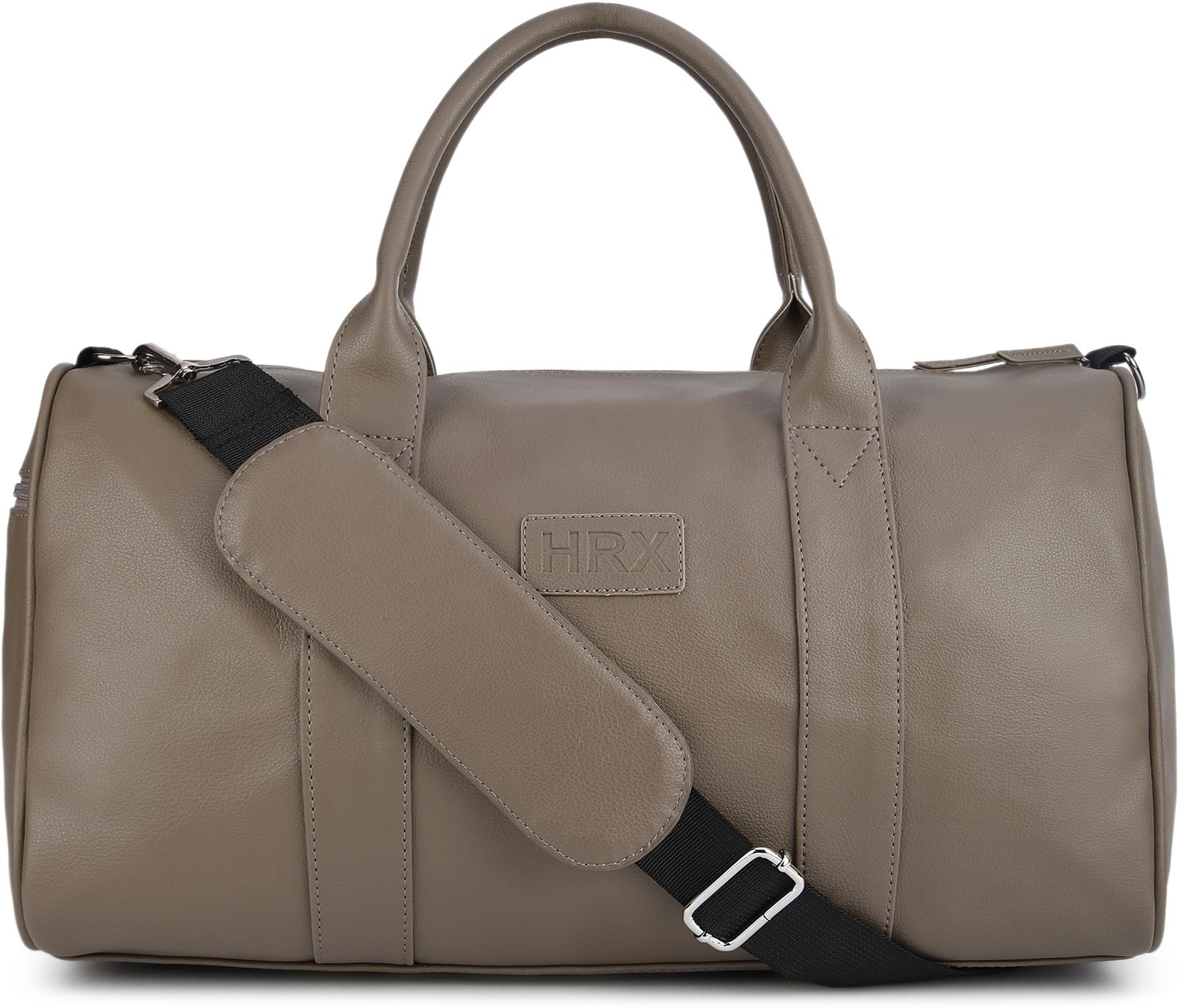 30 L Hand Duffel Bag - Faux Leather Stylish Weekend travel Duffle bag - Beige - Regular Capacity