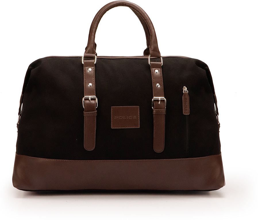 25 L Gym Duffel Bag - Black And Brown Leather & Canvas Duffle Bag For Men And Women(Unisex) - Multicolor-image-45