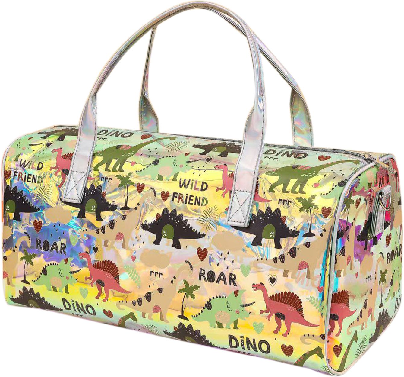 10 L Hand Duffel Bag - Kids Duffle Bag | Shiny Printed Travel Bag with Adjustable Shoulder Strap - Multicolor - Regular Capacity-image-4