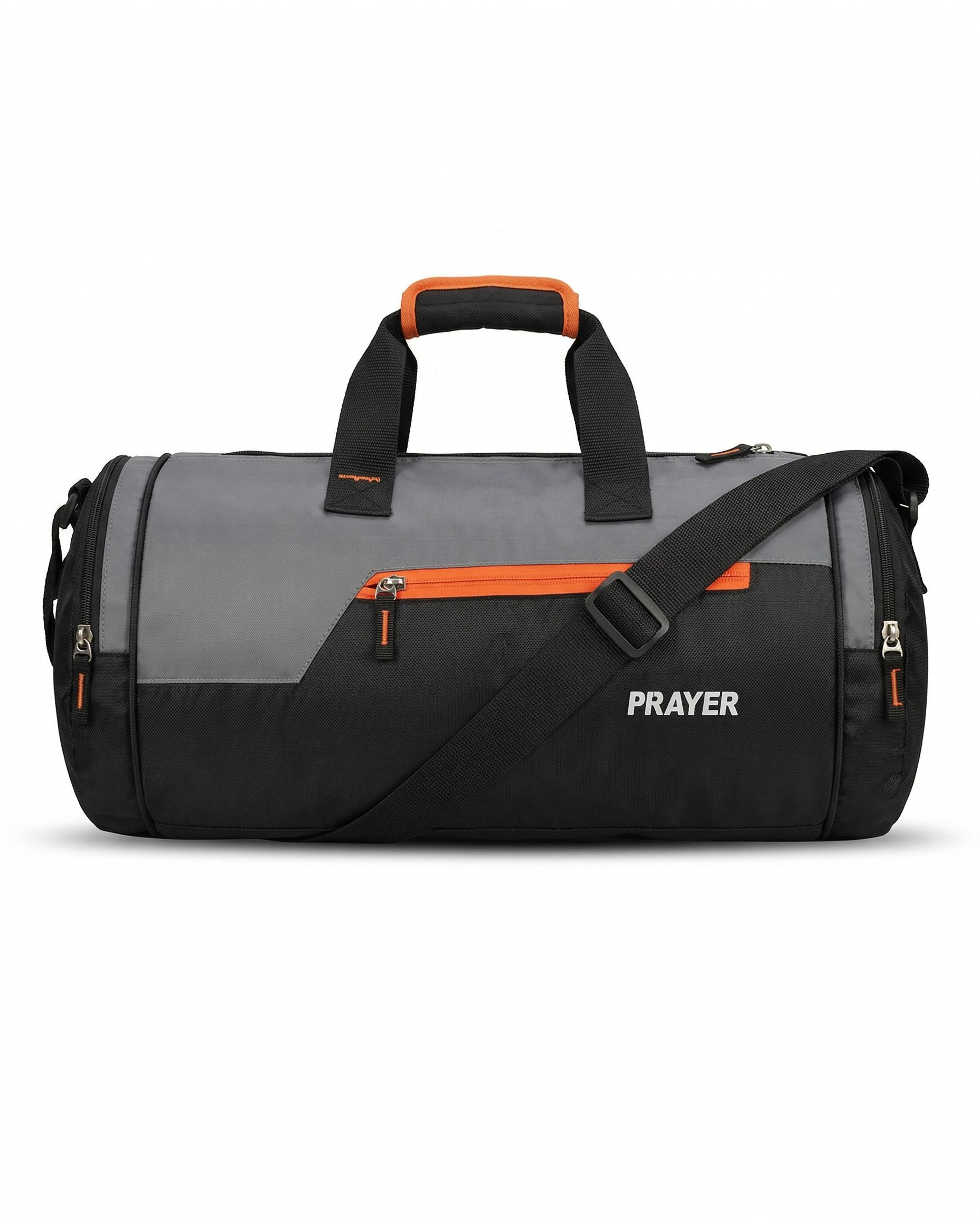 29 L Gym Duffel Bag - 29 L Hand Duffel Bag-Sports DUFFLE Bag-Tendy Men & Women Gym Bag - Grey, Orange-image-21