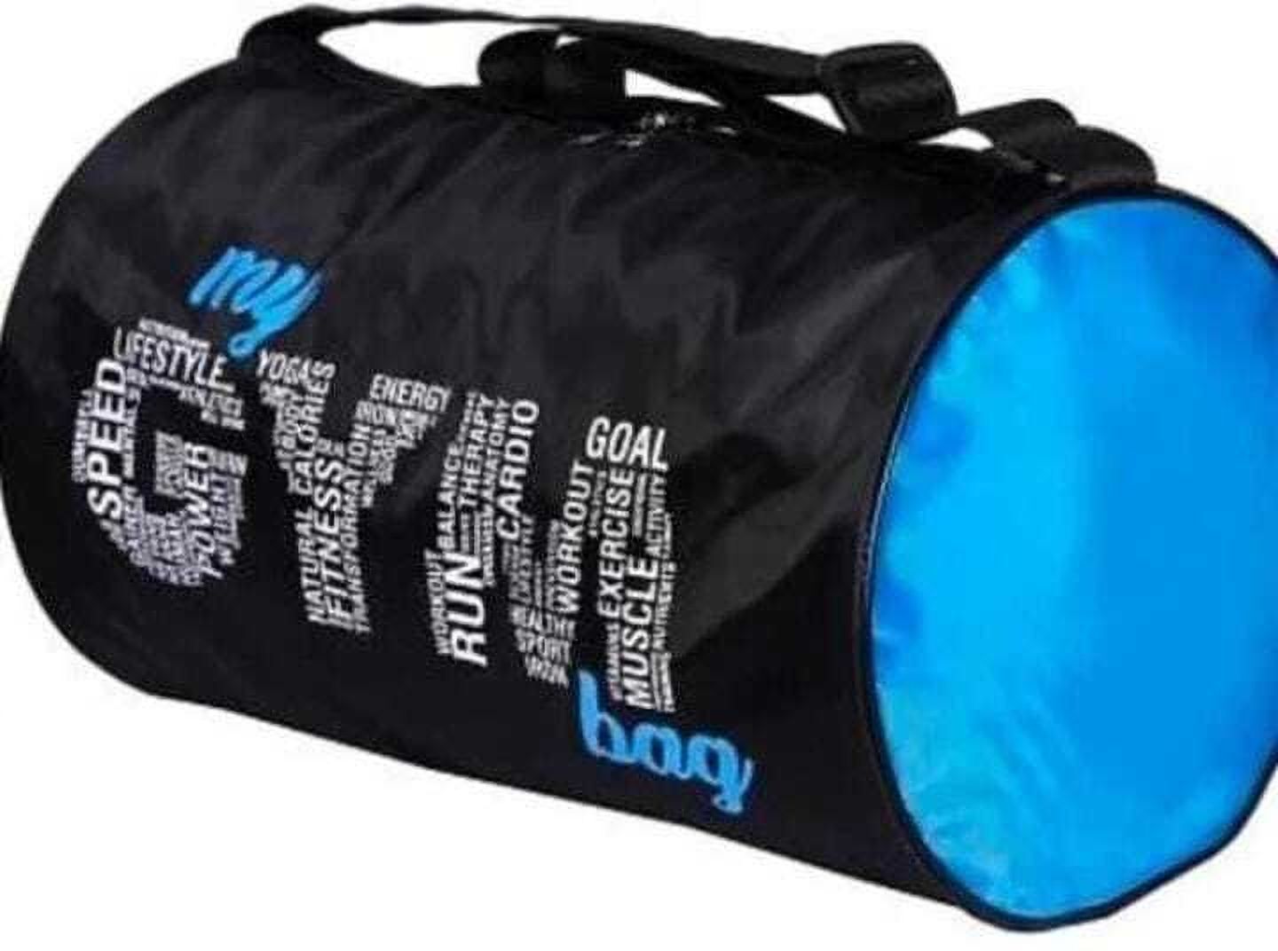 20 L Strolley Duffel Bag - 3001_BLACK_BLUE_GYM_BAG - Black, Blue - Regular Capacity-image-18
