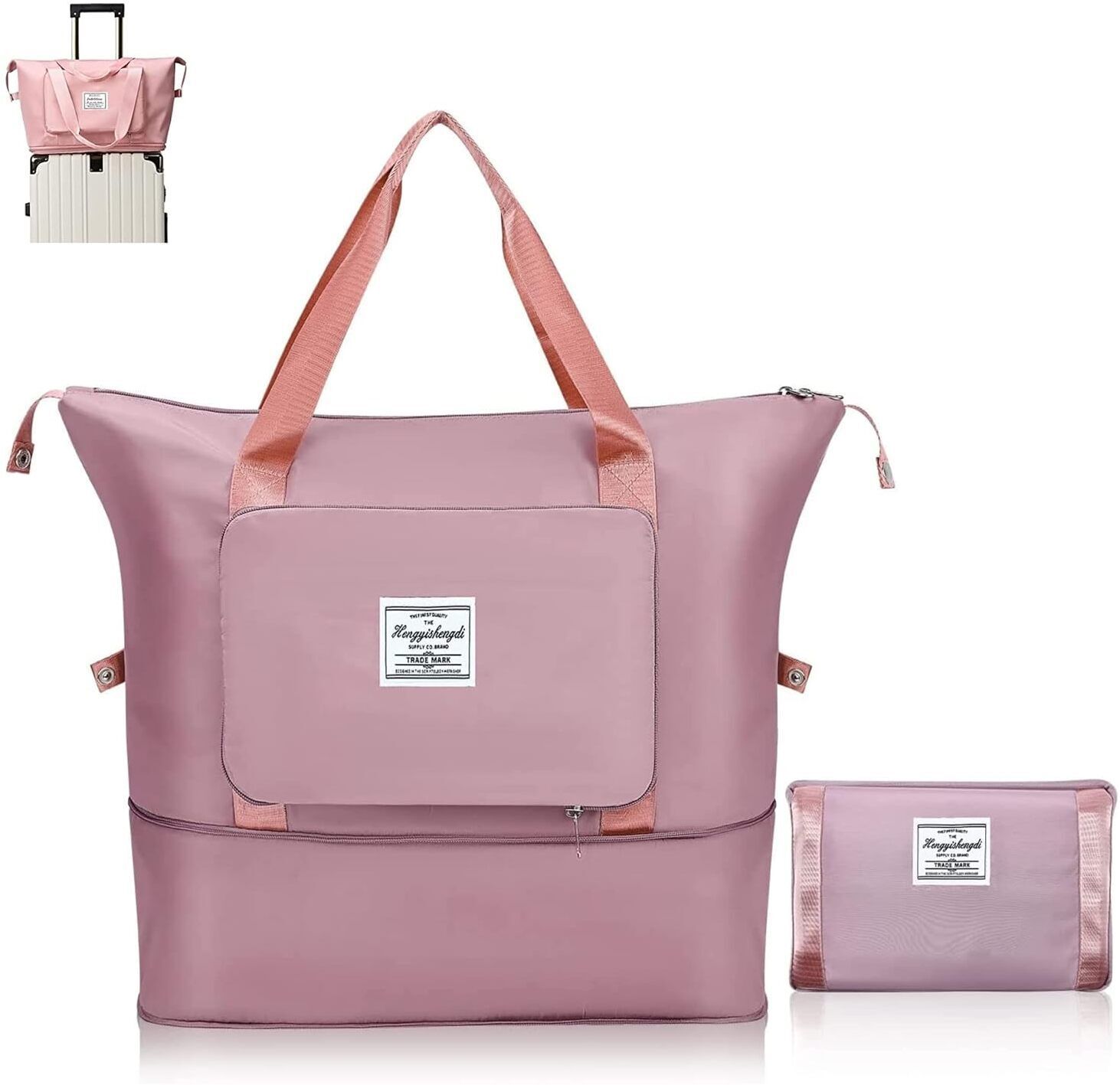 120 L Gym Duffel Bag - Folding Travel Bags Waterproof Travel Luggage Bags for Women Large Capacity - Pink-image-44