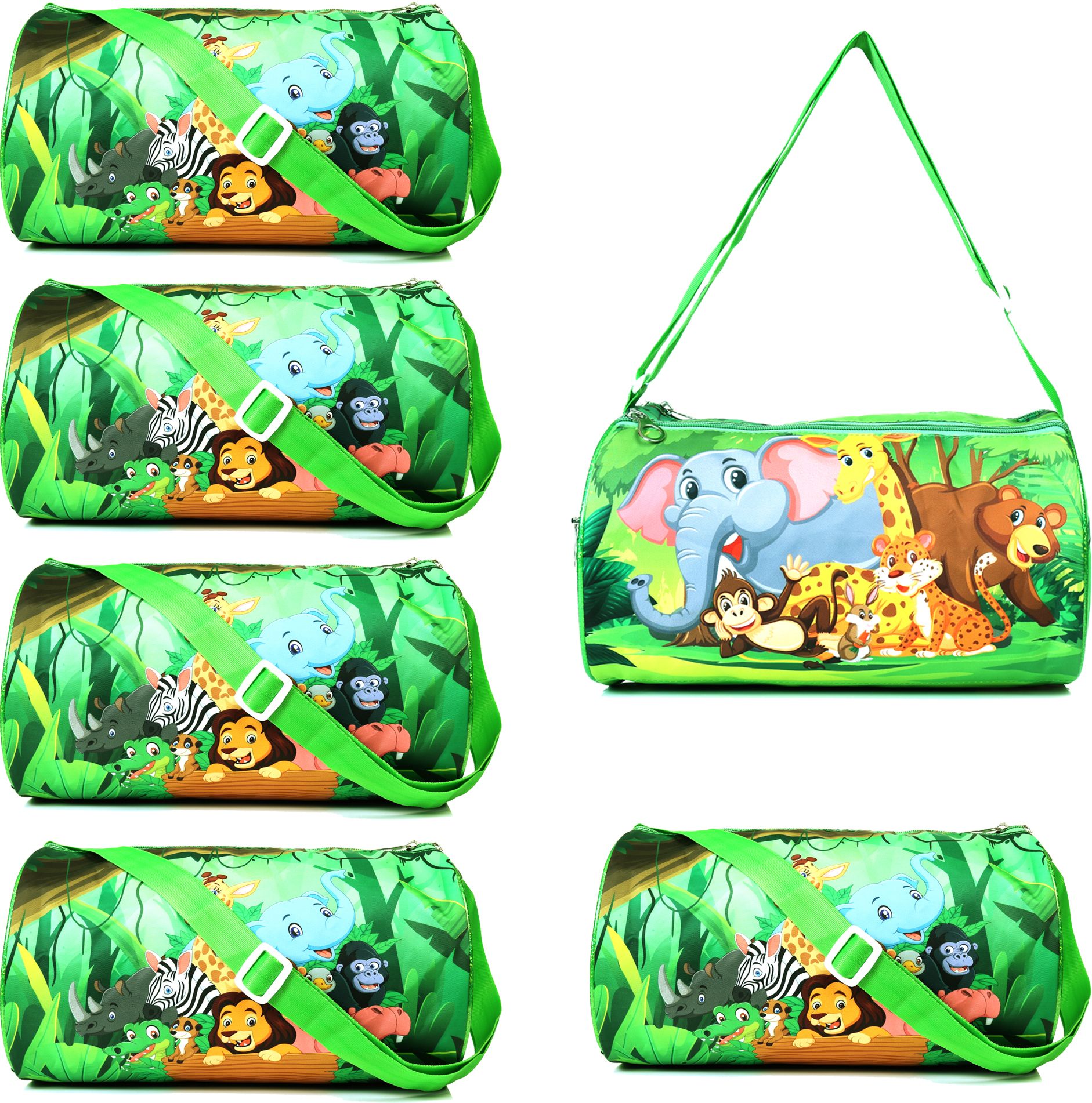 asera 1 L Hand Duffel Bag - Duffle Bag Jungle Theme for Kids/Boys/Girls Best for Travel and Play - Green - Regular Capacity-picture-48