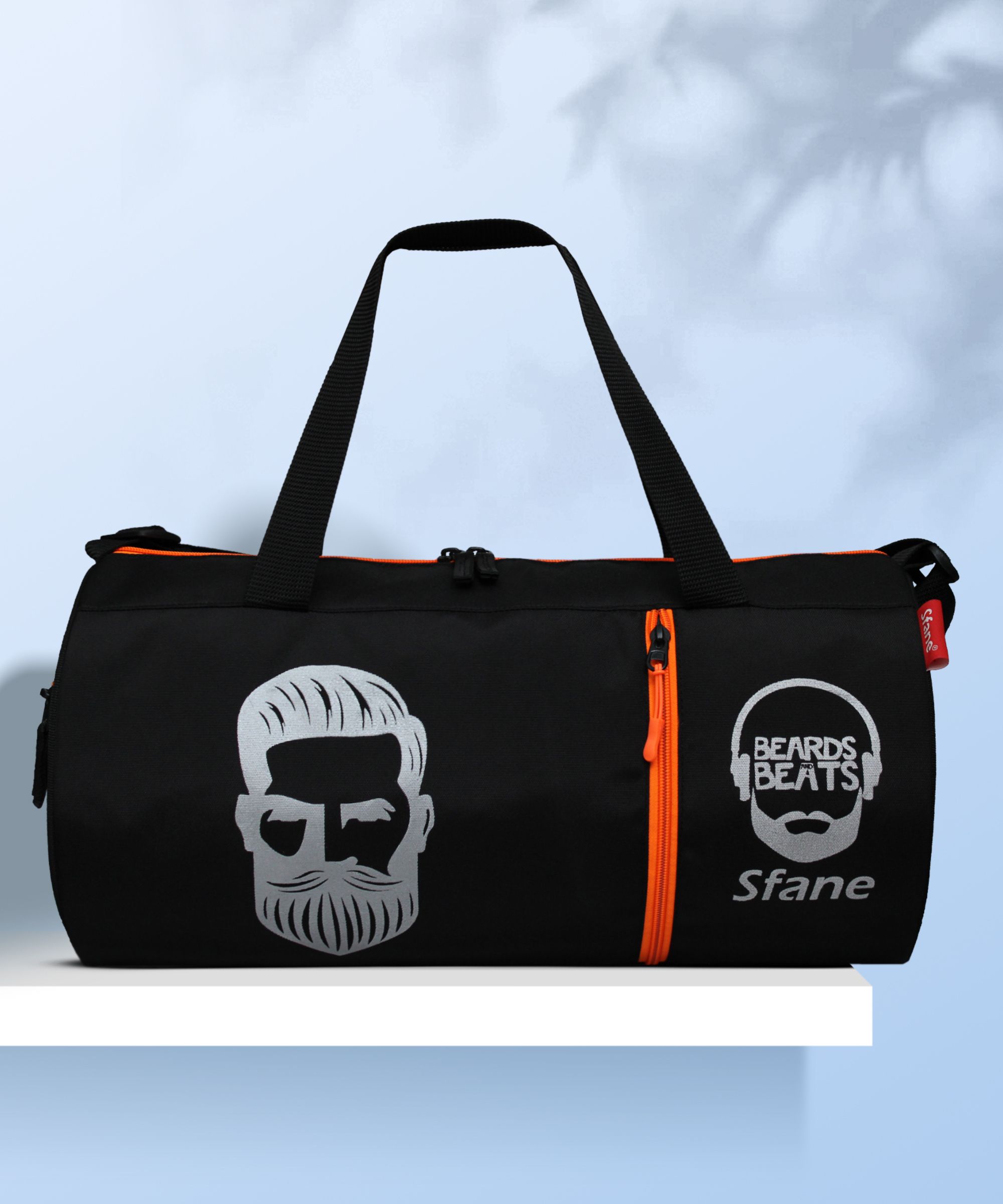 23 L Gym Duffel Bag - Men & Women Black Sports Duffel - Orange-image-45