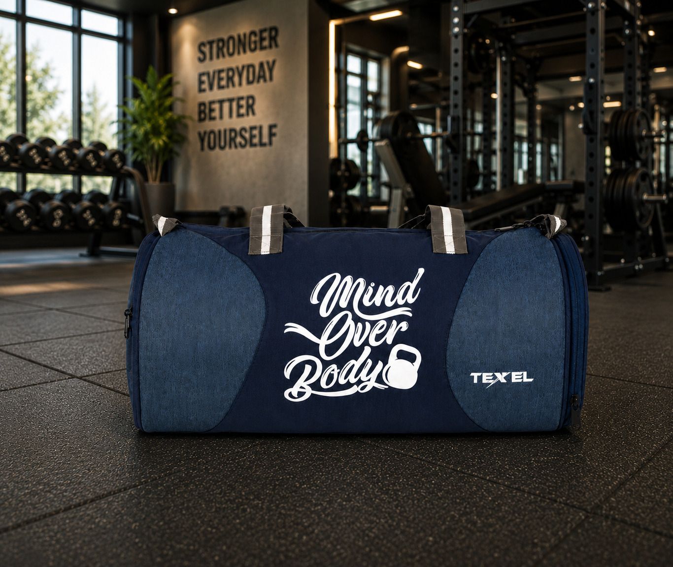 30 L Gym Duffel Bag - FitFusion Pro - Blue-image-12