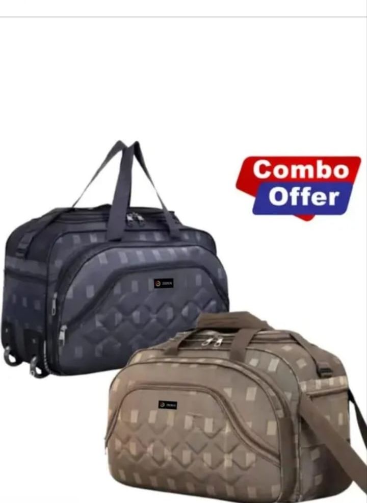 yatrinx 65 L Strolley Duffel Bag - Brown check green checks combo 01 - Brown - Large Capacity-picture-29