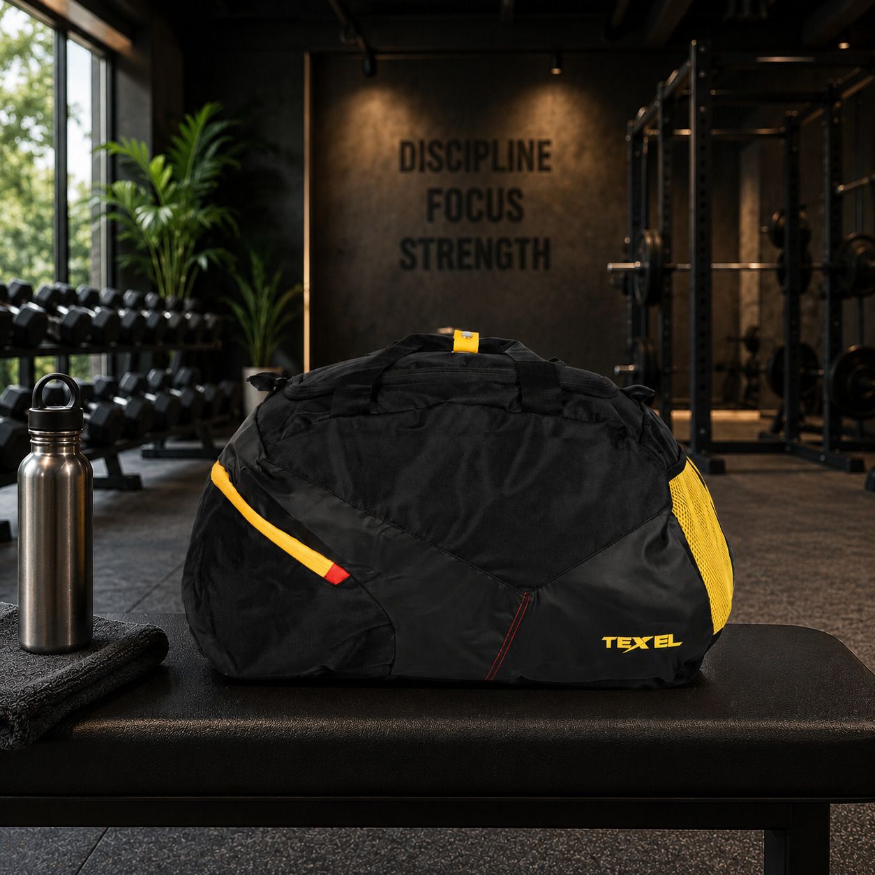 40 L Gym Duffel Bag - FitFusion Pro - Black-image-11