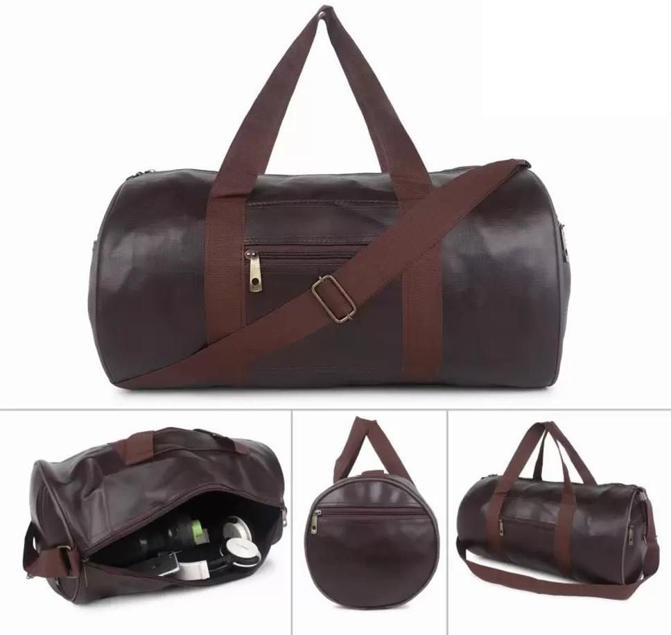 23 L Gym Duffel Bag - Sports Gym Bag, Durable for Travel Duffel Bag with Shoulder Strap - Brown
