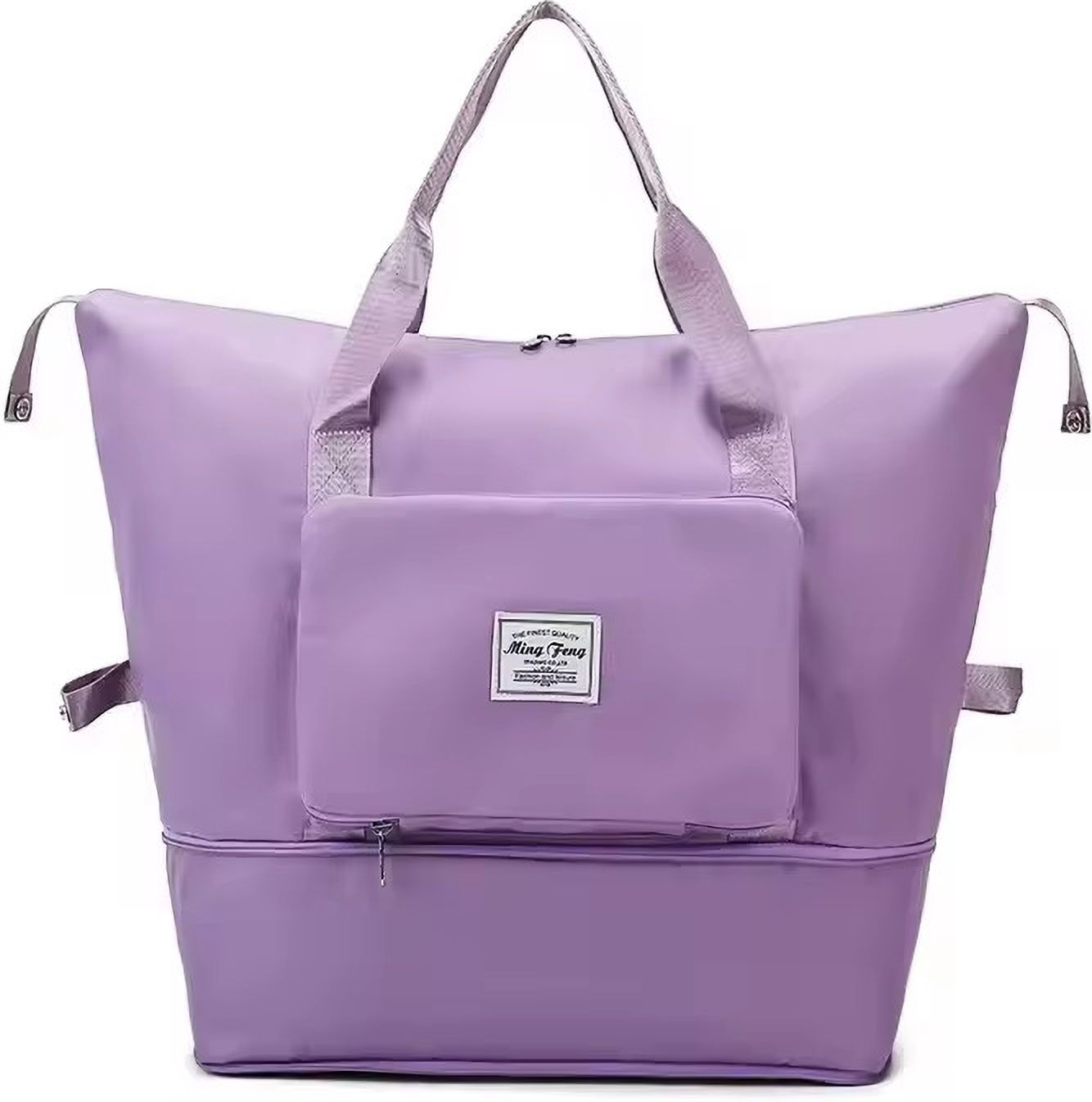 10 L Hand Duffel Bag - Travel Duffle Bag – Large Capacity Double-Layer Bag, Weekend Trips Use - Purple - Regular Capacity-image-26