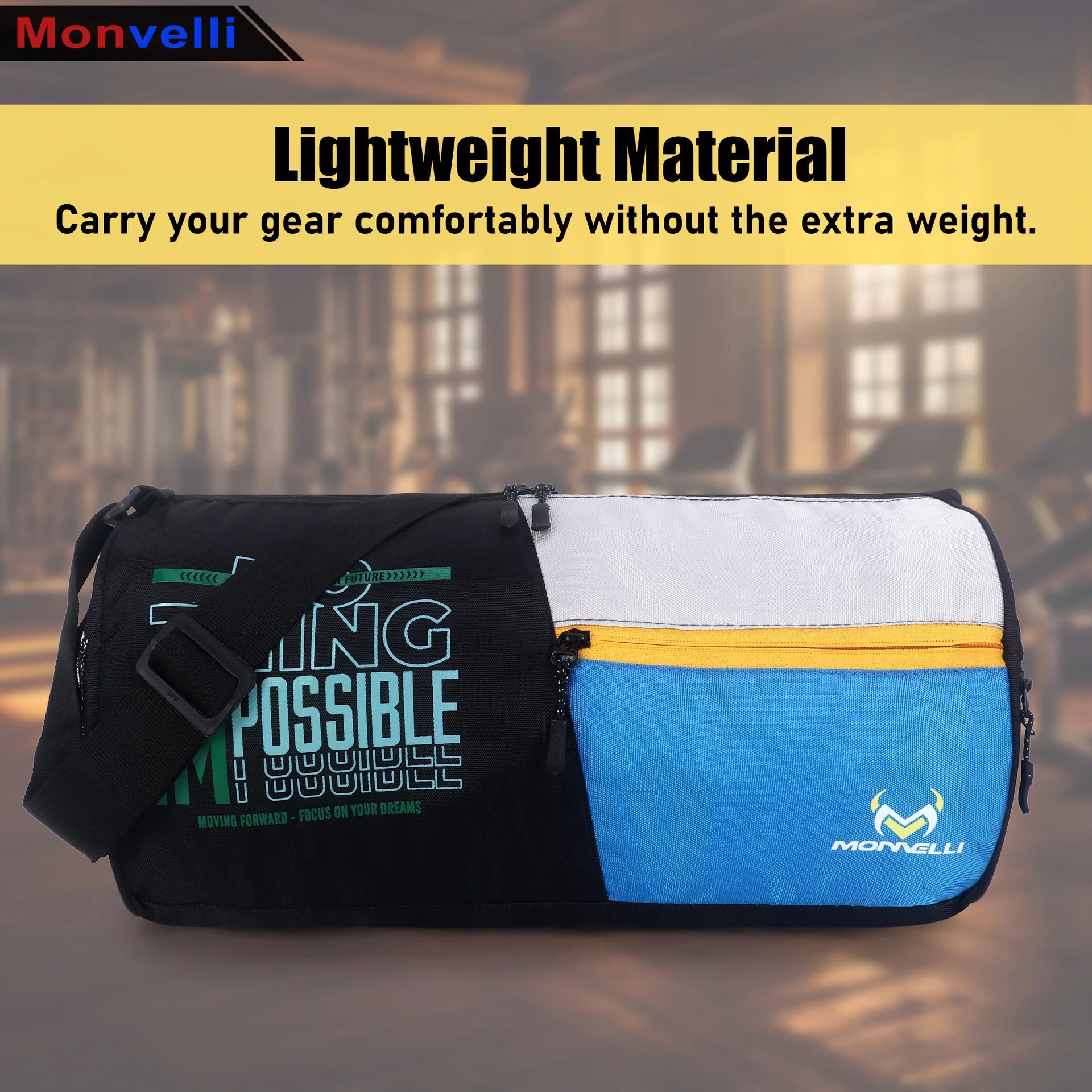 20 L Gym Duffel Bag - light weight hybrid duffle bag - Blue-image-8