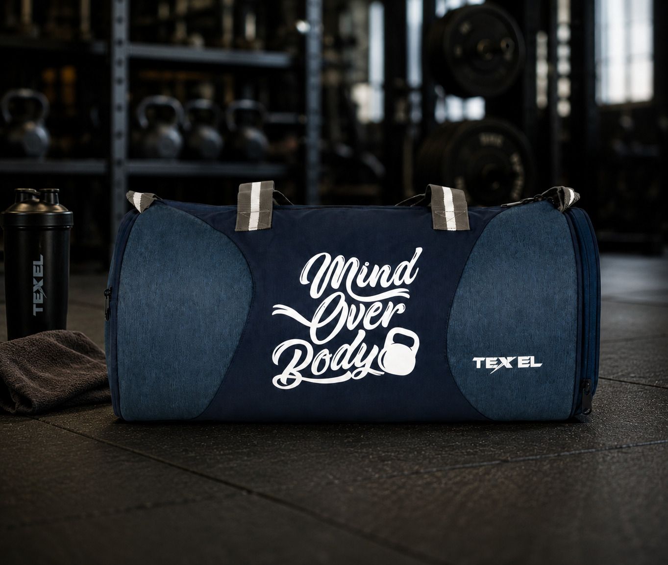 27 L Gym Duffel Bag - PowerFlex Gym Bag - Blue-image-41