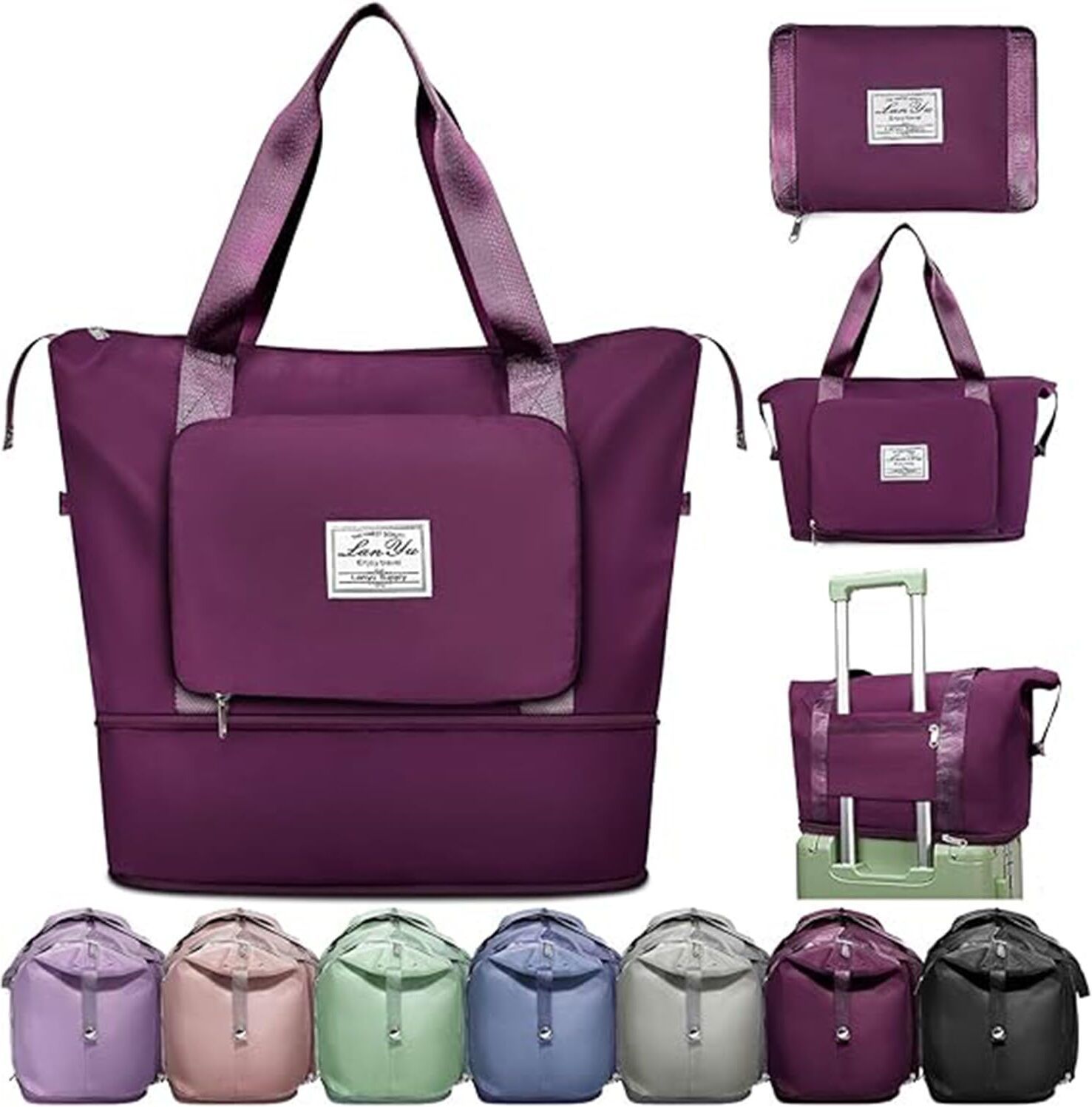 120 L Gym Duffel Bag - Expandable Foldable Travel Bag | Waterproof Duffel Bag with Shoe Compartment - Multicolor-image-38