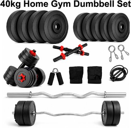 FITNESS 40kg Dumbbell Set + Fitness Accessories & 3ft BARBELL Adjustable Dumbbell-image-21