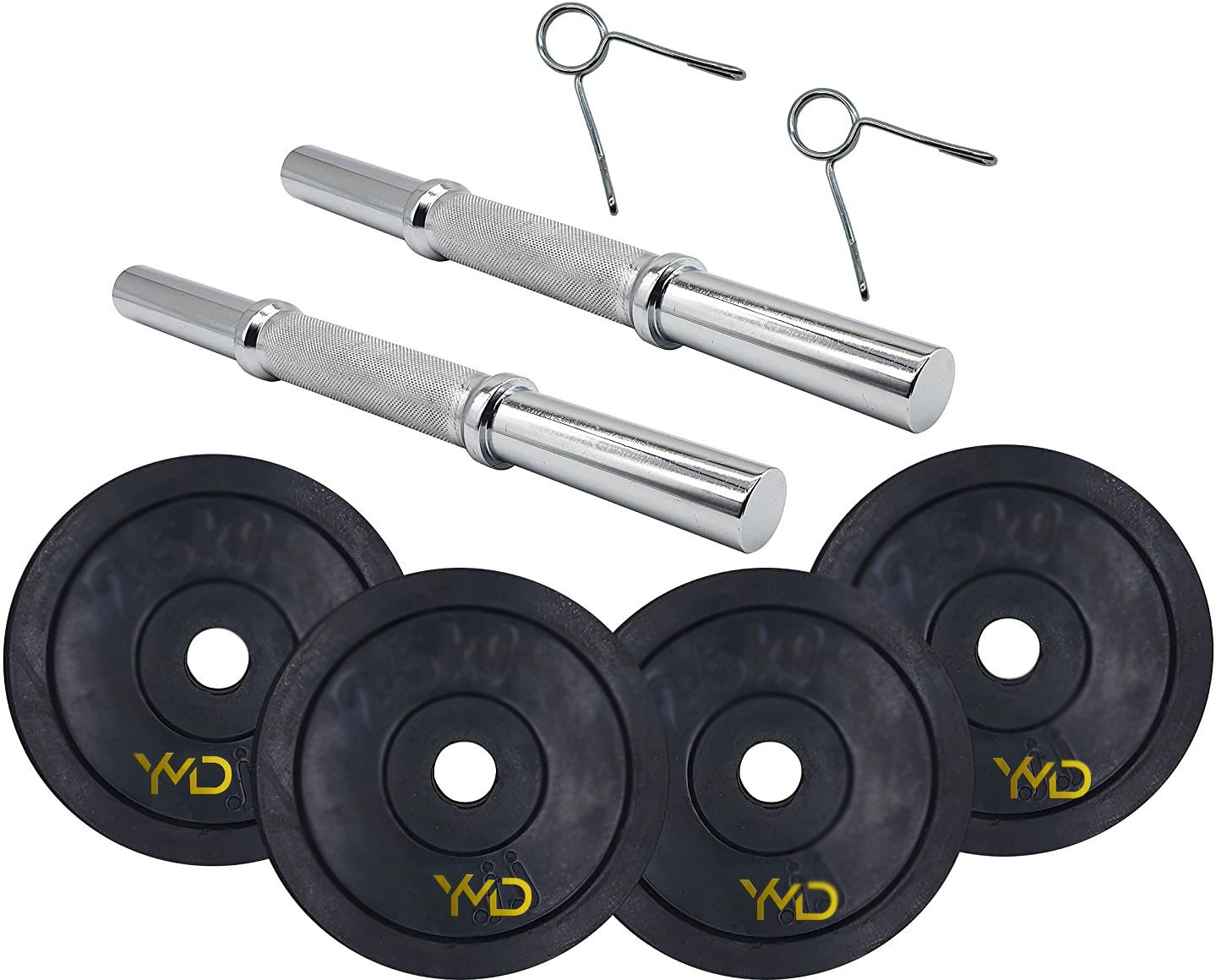 ymd 0.2662 kg Home Gym Set, Rubber Dumbbell Plates (1KGX4 2.5KGX4 5KGX4) With Solid Rods Home Gym Combo-picture-41