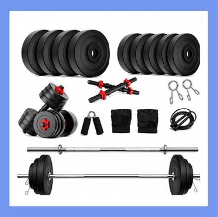 SPORTS & FITNESS 30kg Dumbbell Set + 3ft BARBELL + ACCESSORIES Adjustable Dumbbell-image-23